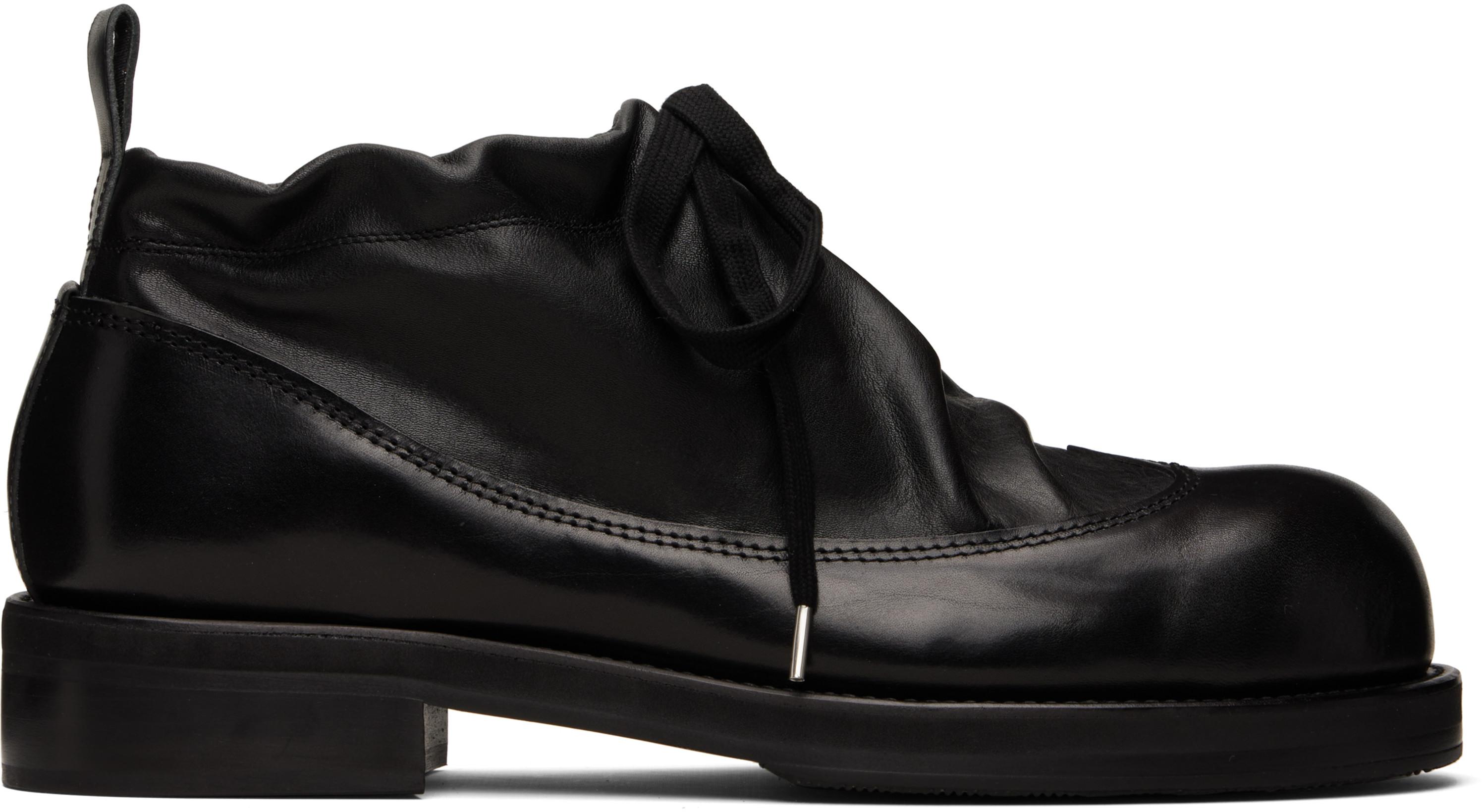Black KIDS LOVE GAITE Edition Leather Derbys by COMME DES GARCONS