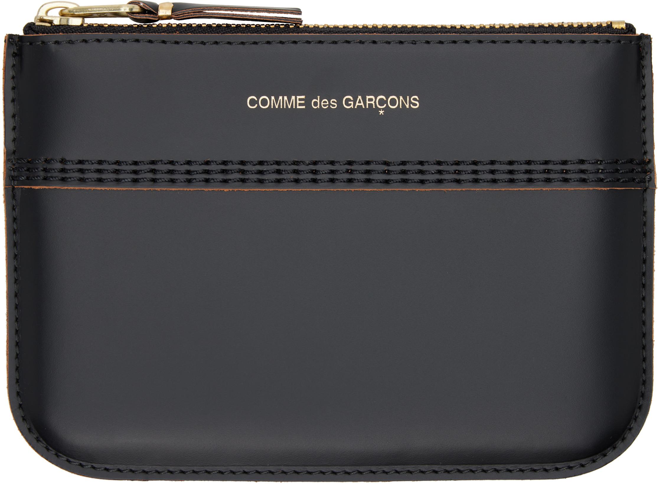 Black Triple Stitch Pouch by COMME DES GARCONS