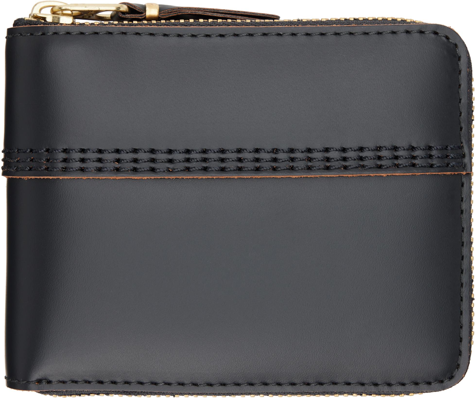Black Triple Stitch Wallet by COMME DES GARCONS