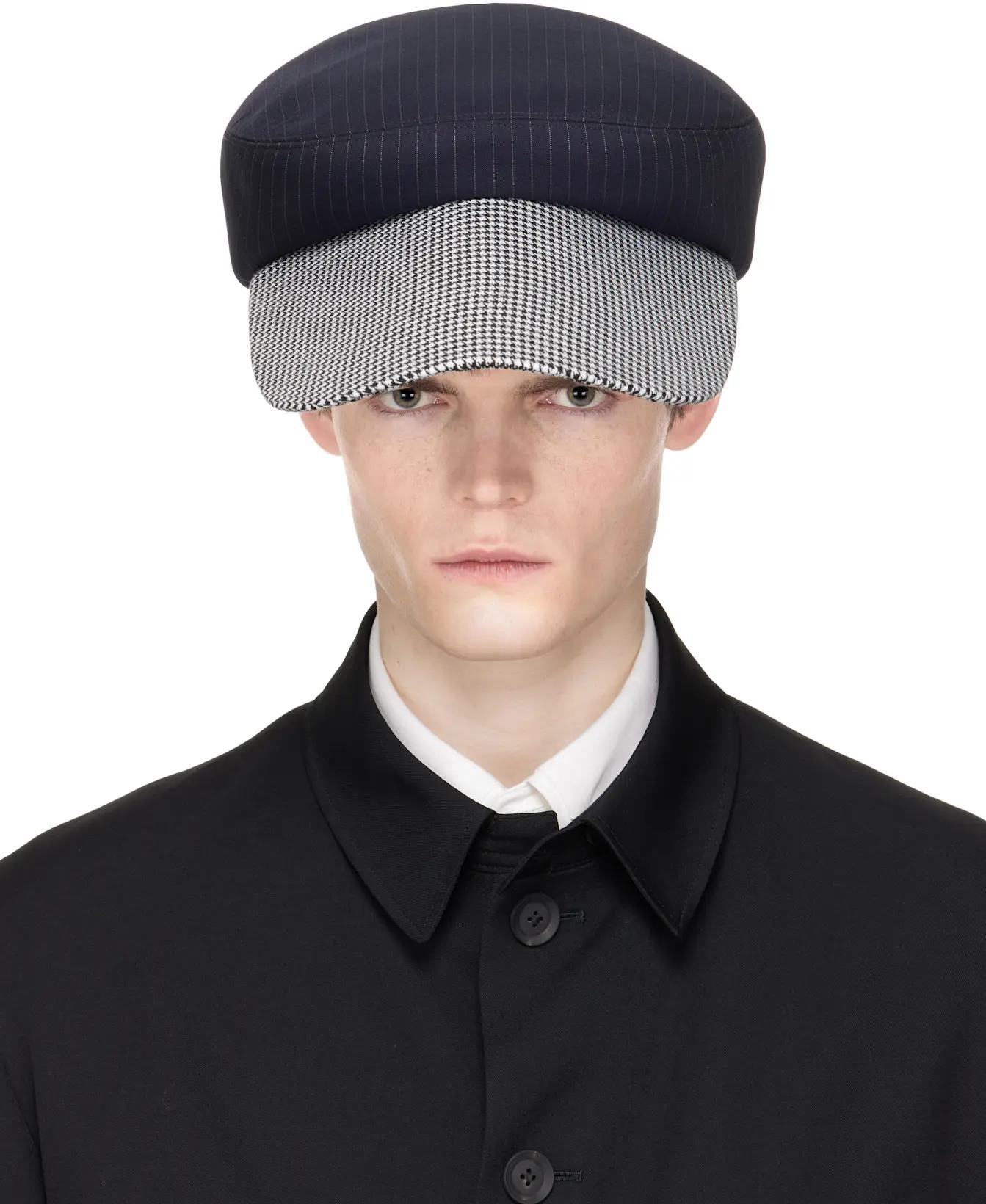 Black & White Hizume Edition Wool Cap by COMME DES GARCONS