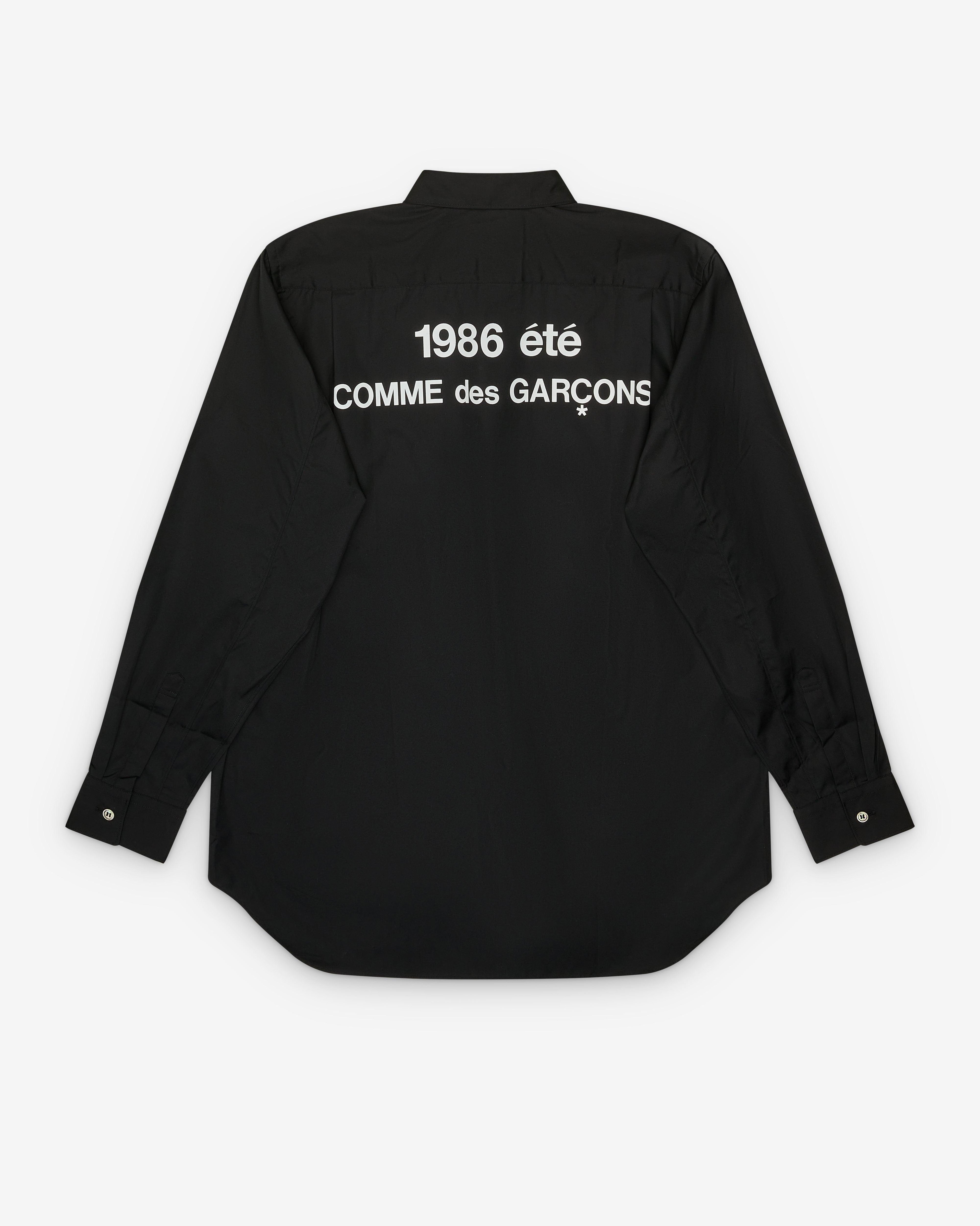 CDG - 1986 Été Staff Shirt - (Black) by COMME DES GARCONS