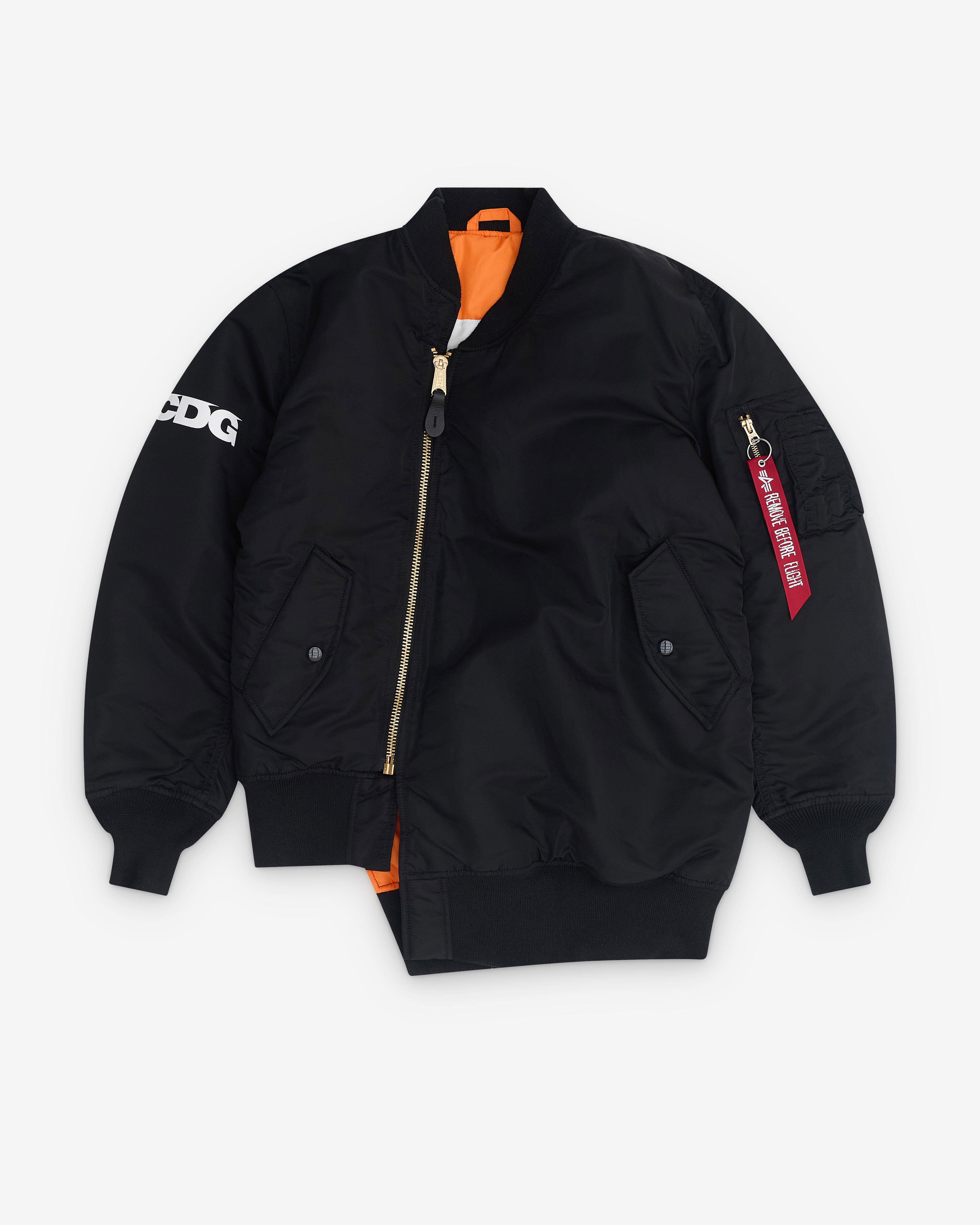 CDG - Alpha Industries Reversible Bias MA-1 Jacket - (Black) by COMME DES GARCONS