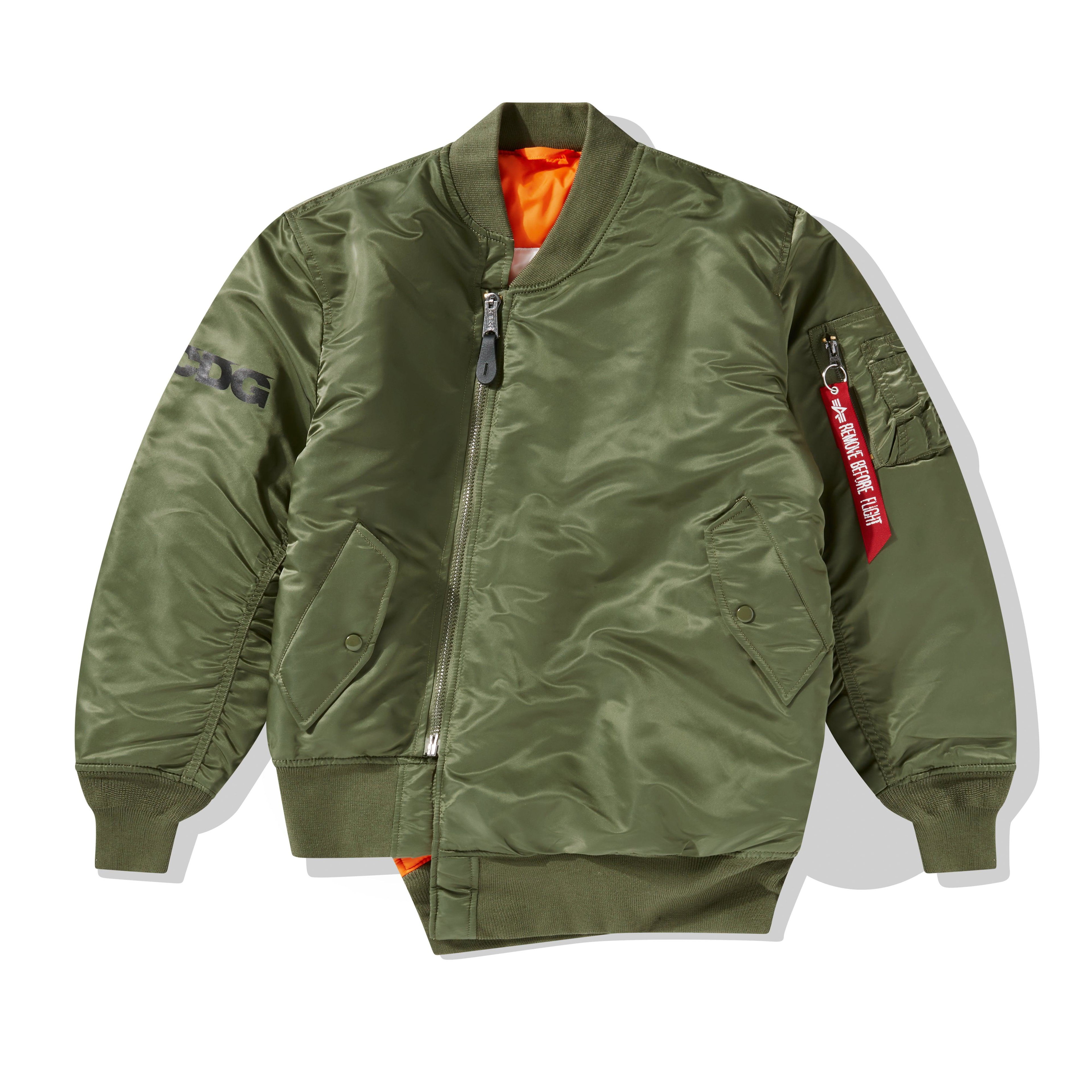 CDG - Alpha Industries Reversible Bias MA-1 Jacket - (Olive) by COMME DES GARCONS