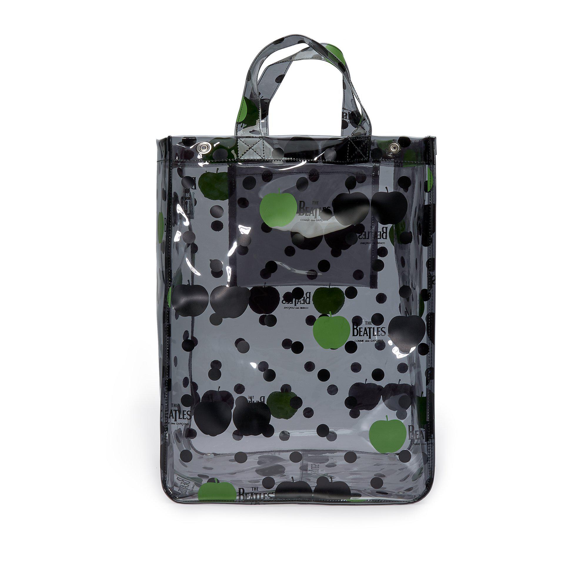 CDG Beatles - Big PVC Apple & Dot Tote - (VB-K201 Black) by COMME DES GARCONS