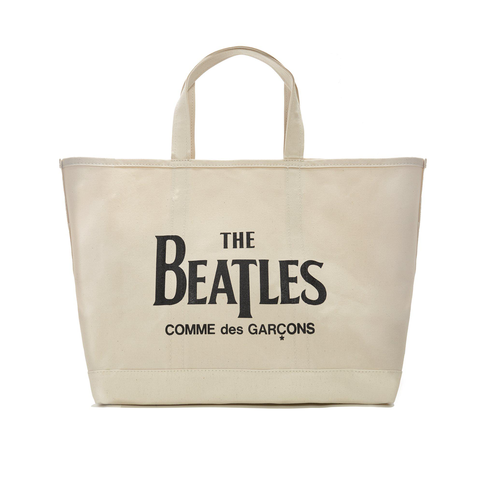 CDG Beatles - Canvas Big Tote Bag - (Natural) by COMME DES GARCONS
