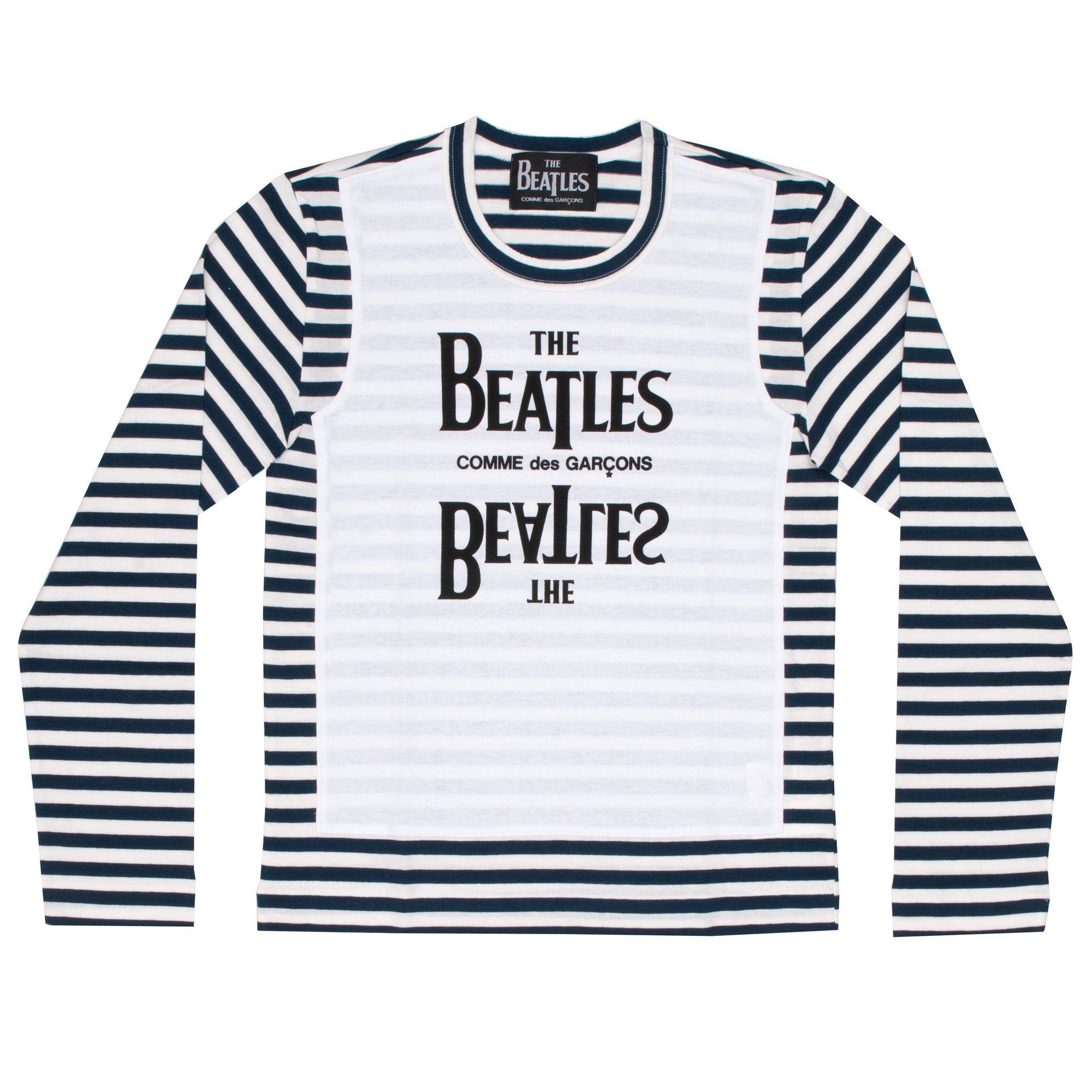 CDG Beatles - Long Sleeve Tee Shirt - (Navy/White) by COMME DES GARCONS