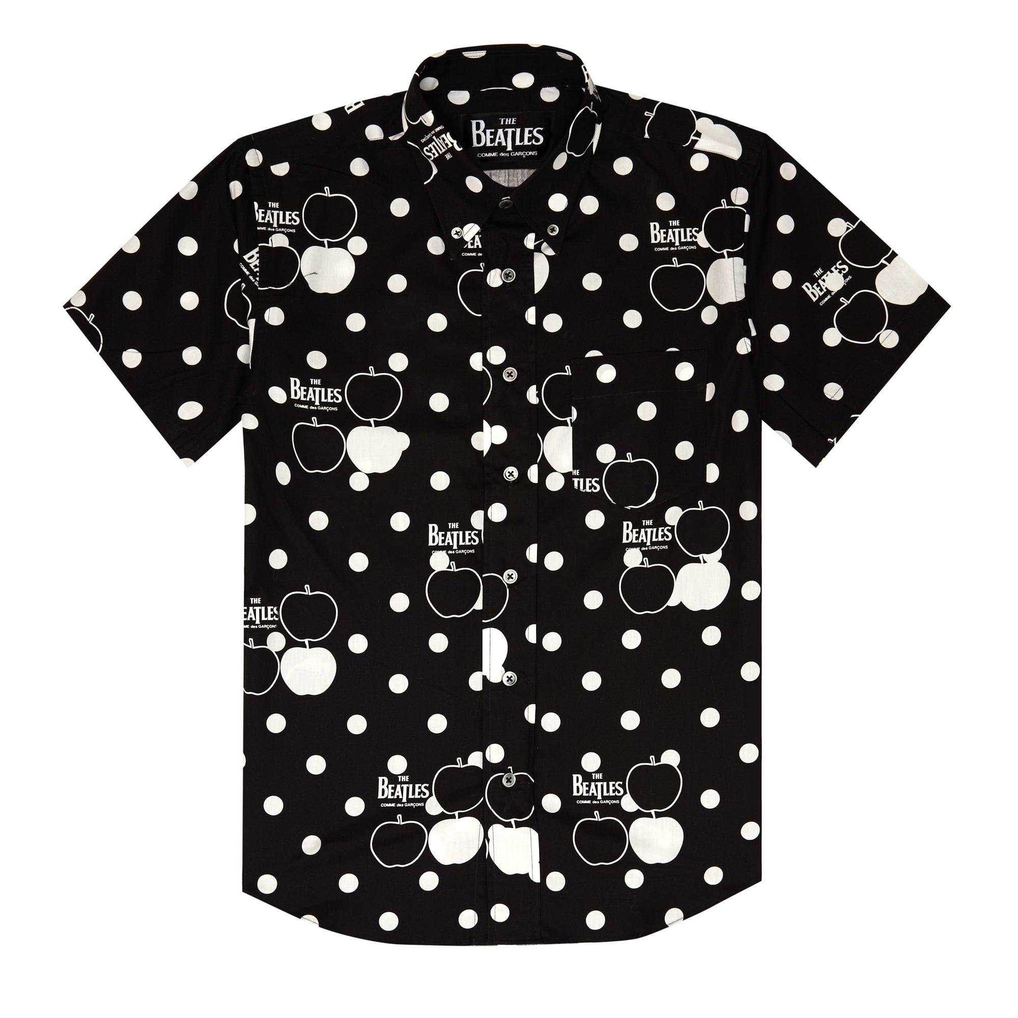 CDG Beatles - Shirt - (Black with White/Black Apples) by COMME DES GARCONS