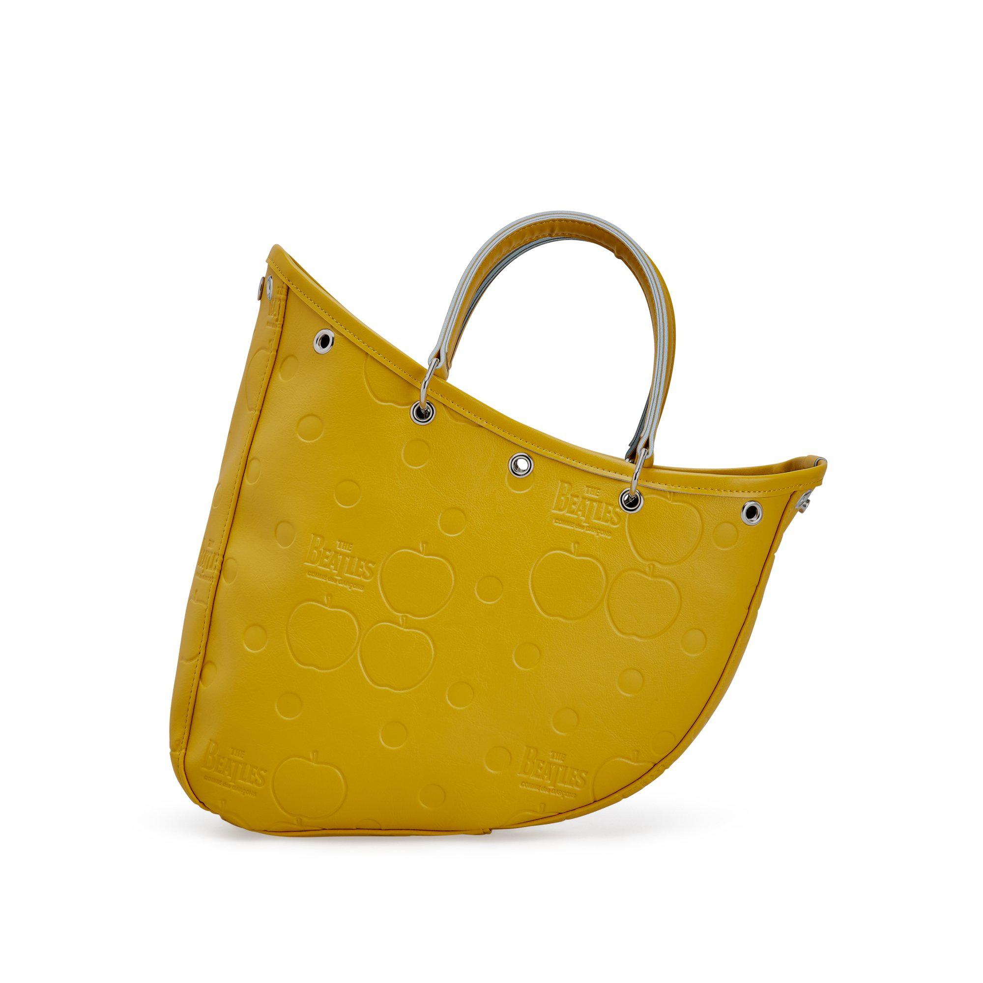 CDG Beatles - Small Embossed Boat Bag - (Yellow) by COMME DES GARCONS