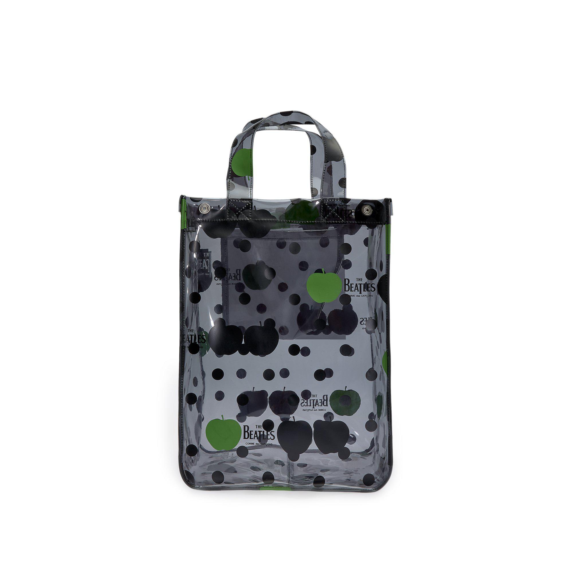CDG Beatles - Small PVC Apple & Dot Tote - (VB-K201 Black) by COMME DES GARCONS