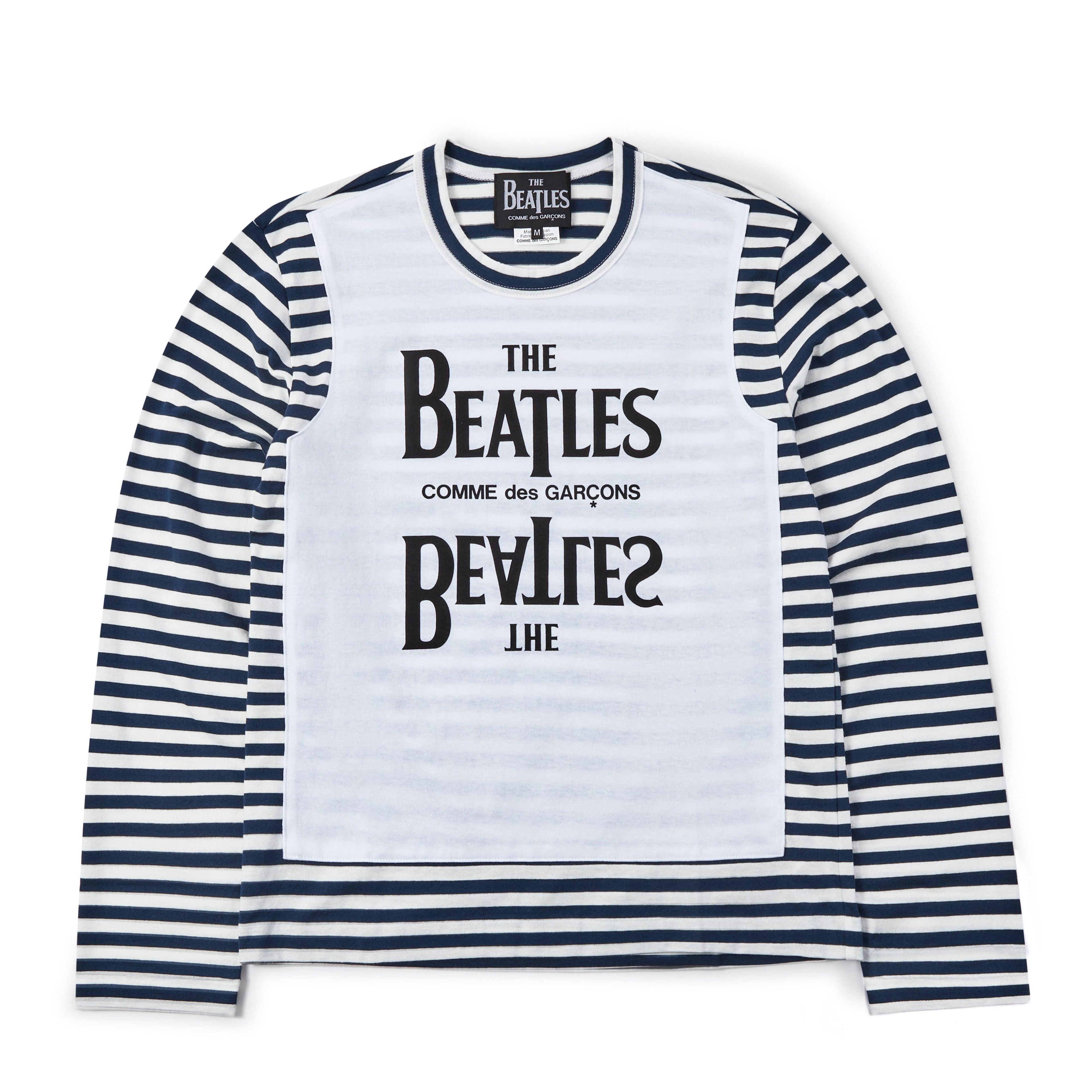 CDG Beatles - Stripe T-Shirt - (Black/White Stripe) by COMME DES GARCONS
