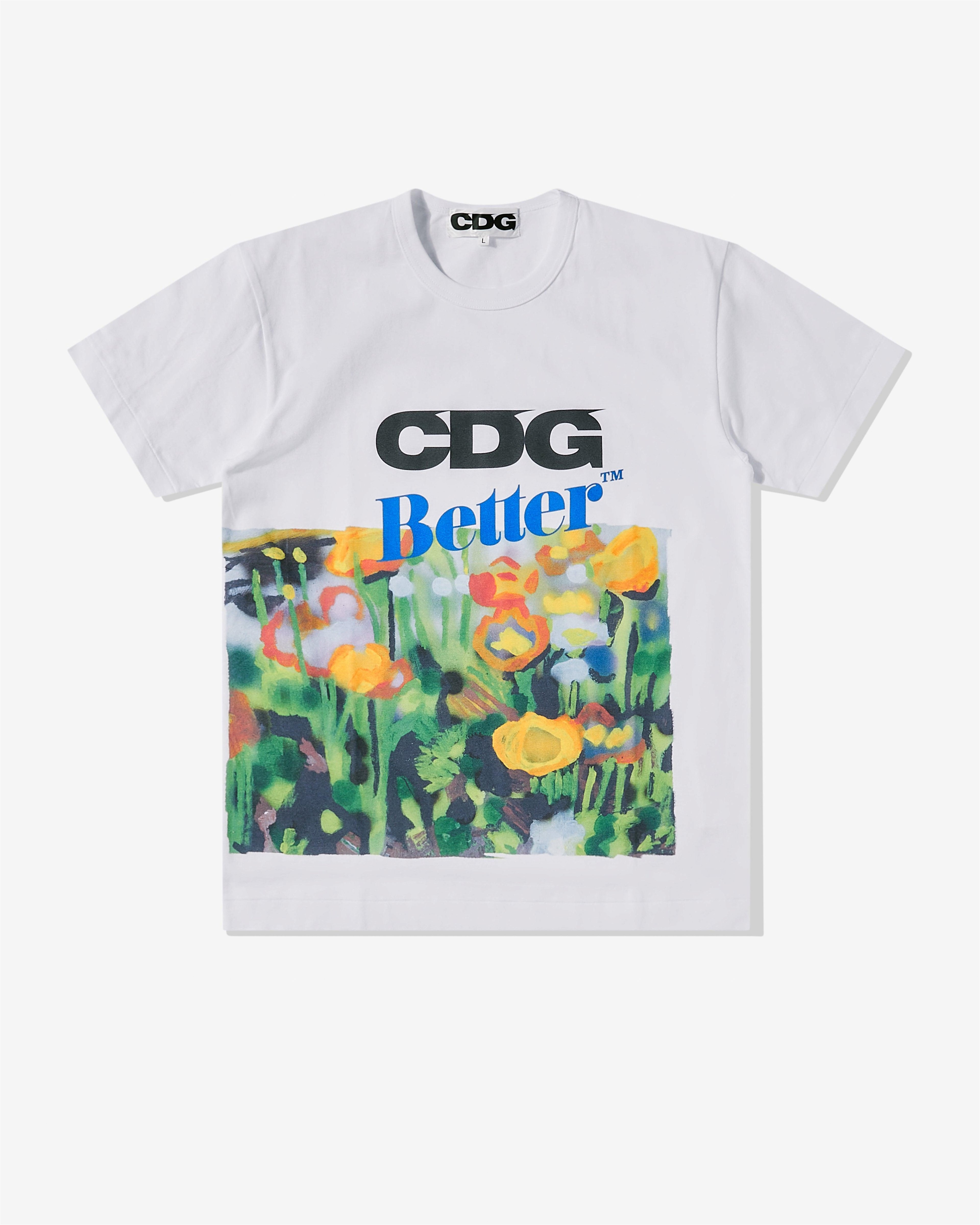 CDG - Better™ Gift Shop Flower T-Shirt - (White) by COMME DES GARCONS