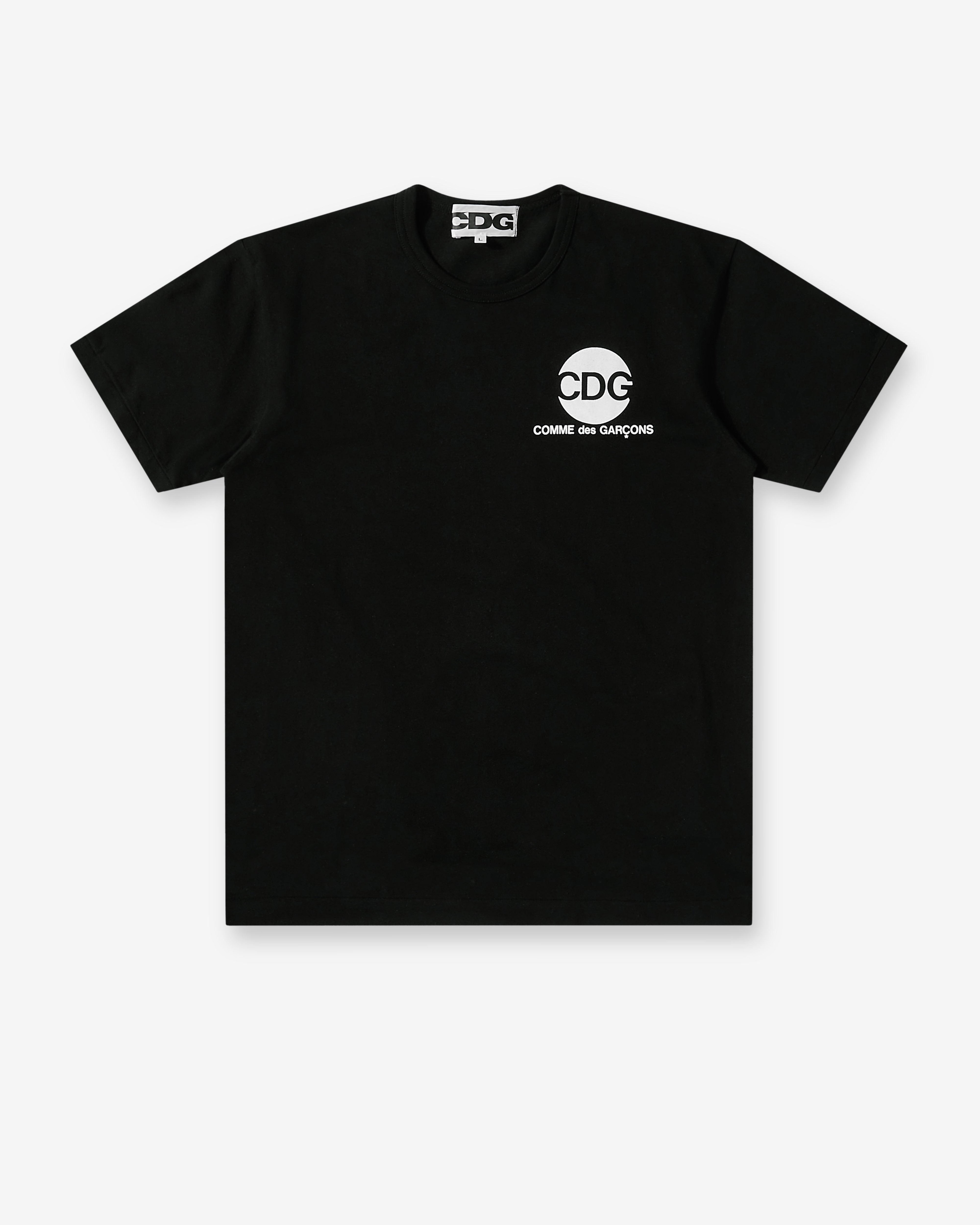 CDG - Circular Logo T-Shirt - (Black) by COMME DES GARCONS