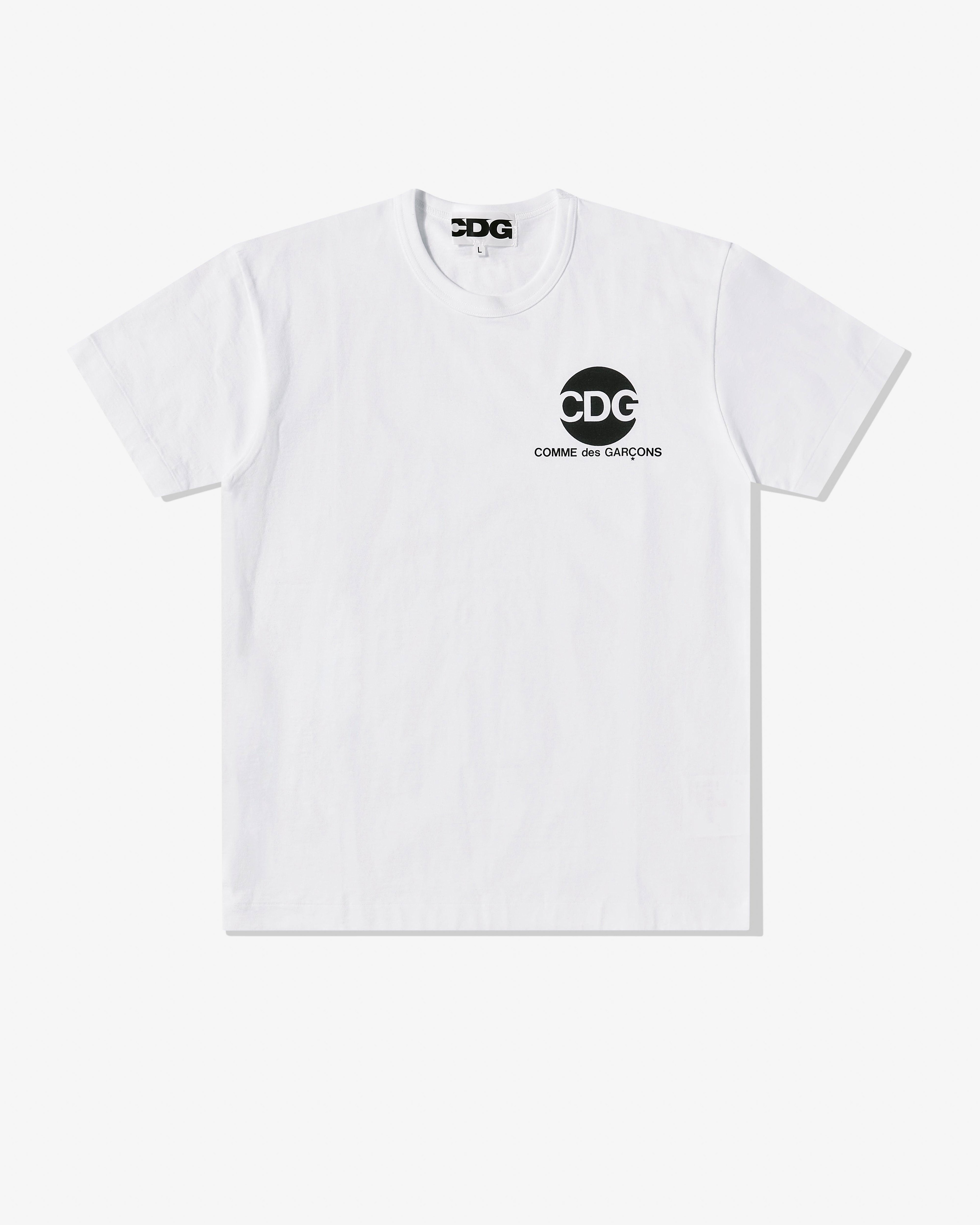 CDG - Circular Logo T-Shirt - (White) by COMME DES GARCONS