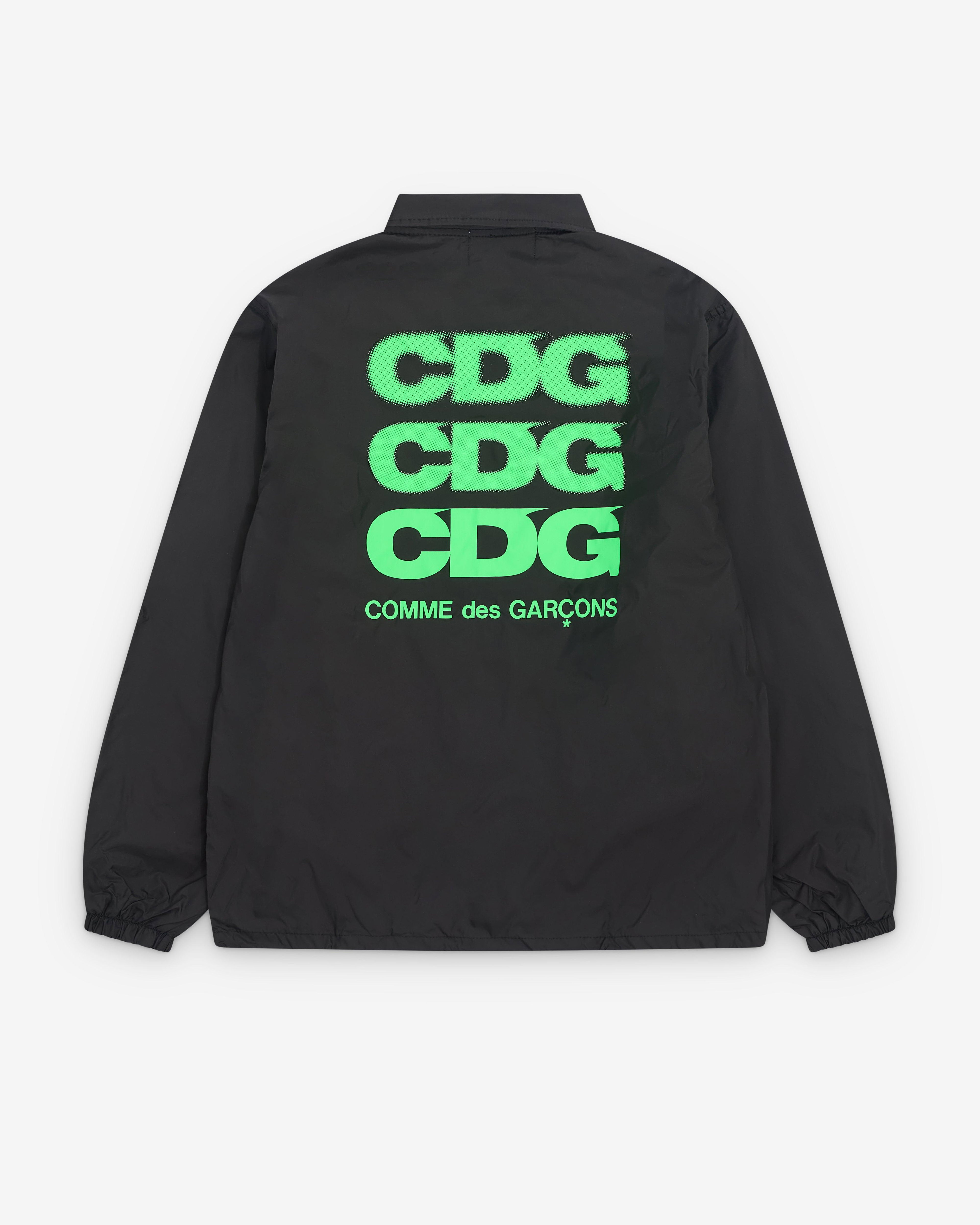 CDG - Fluorescent  Windbreaker - (Black/Green) by COMME DES GARCONS