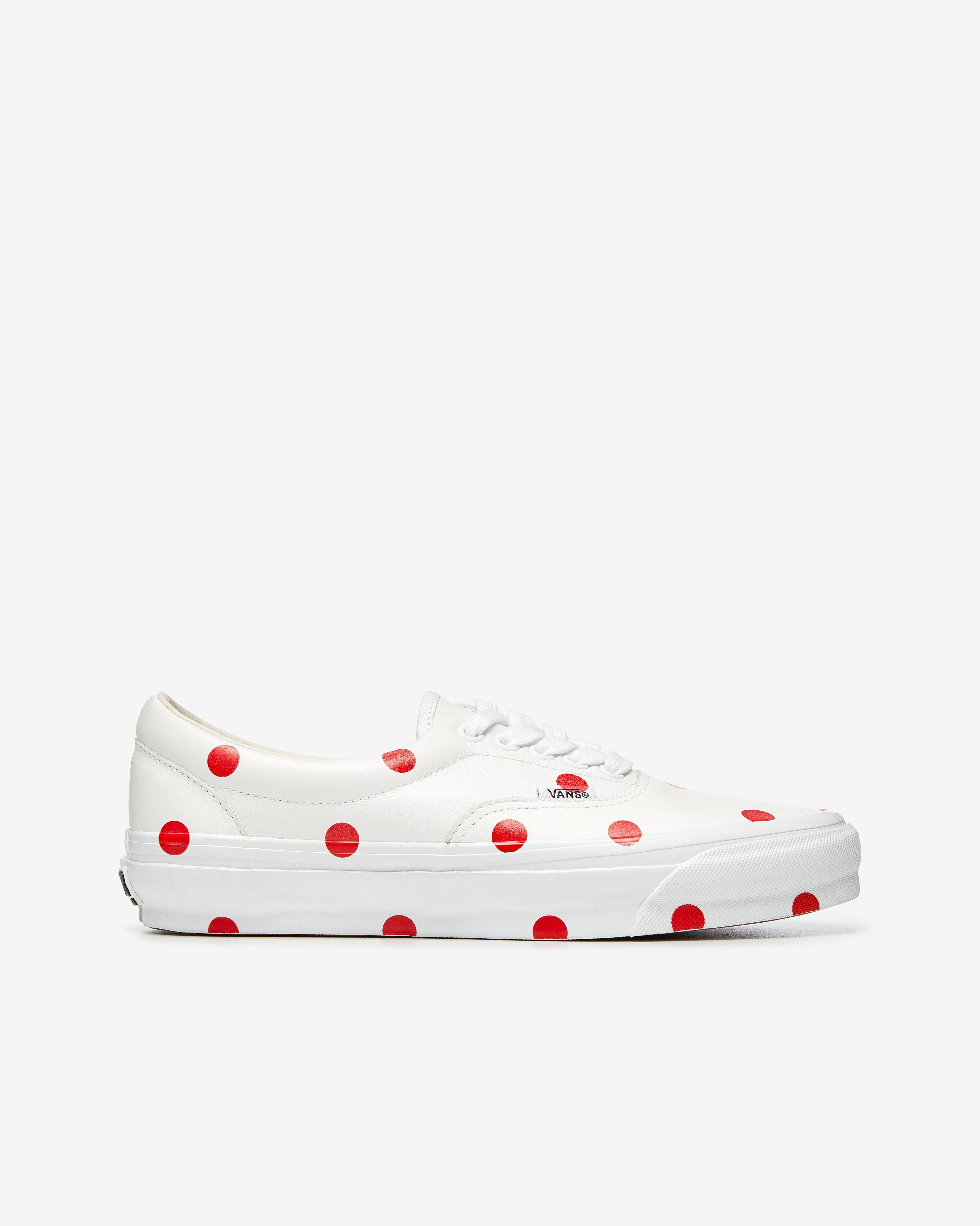CDG Girl - Women's Vans Polka Dot Sneakers - (White/Red) by COMME DES GARCONS