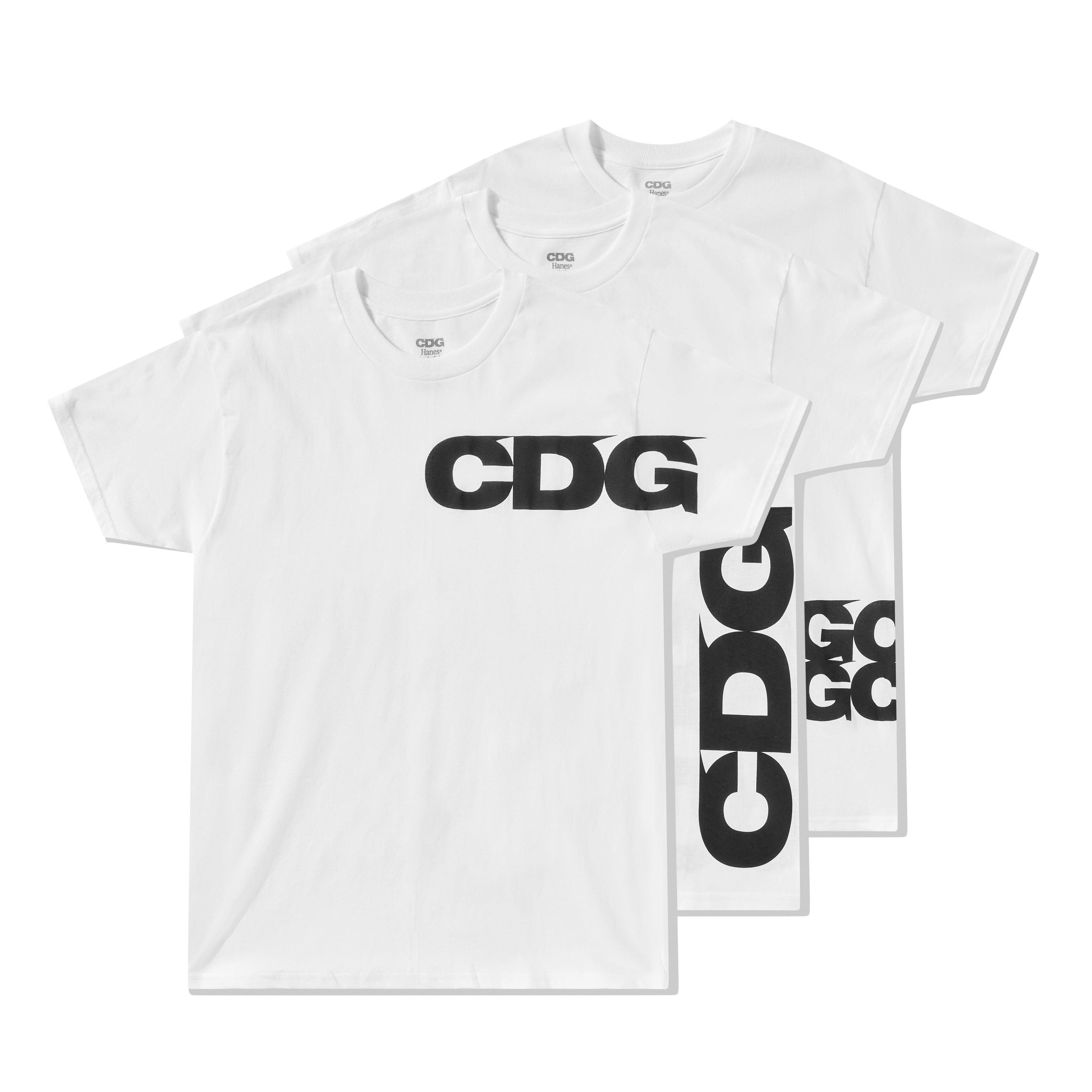 CDG - Hanes 3-Pack T-Shirt Set - (White) by COMME DES GARCONS