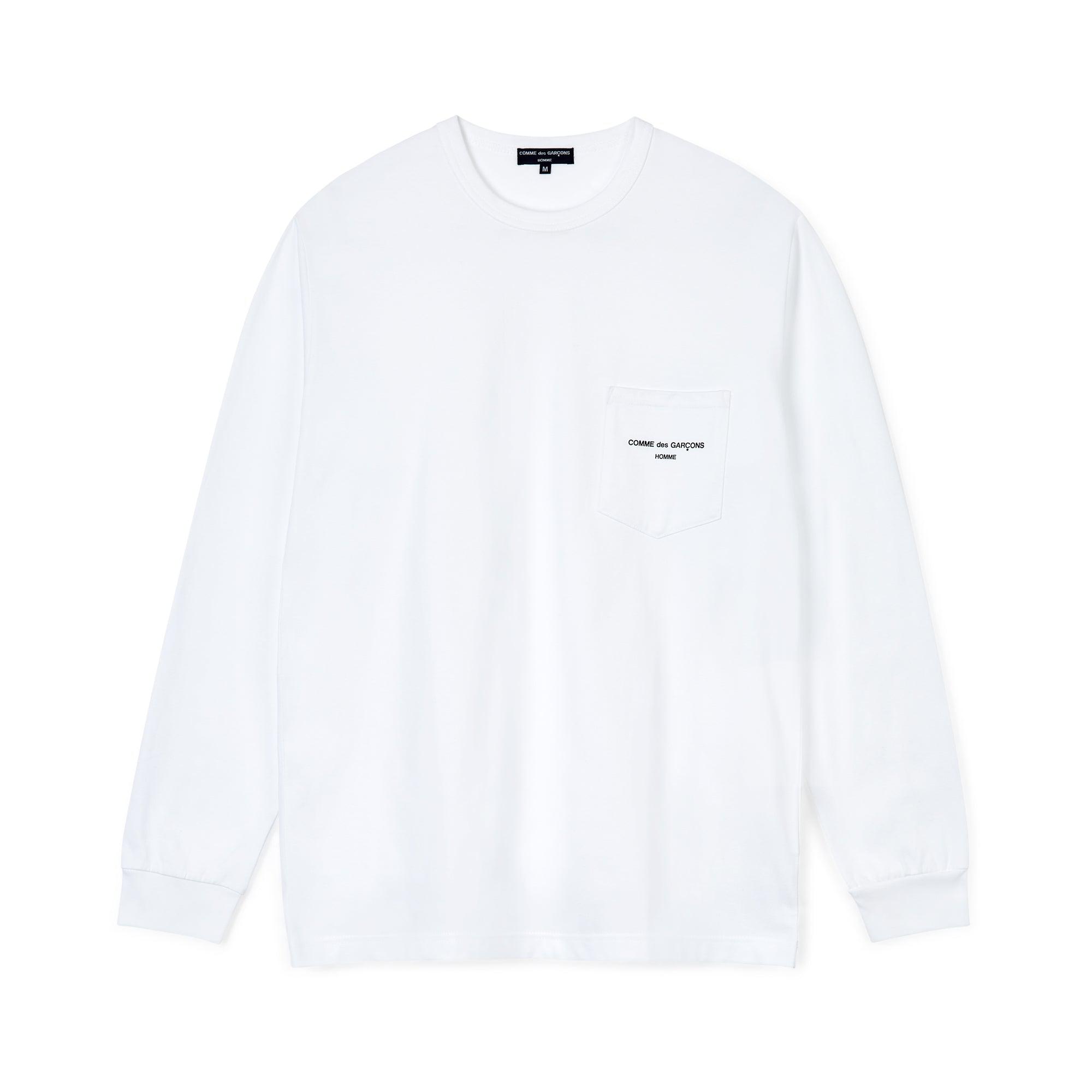 CDG Homme - Logo Long-Sleeve T-Shirt - (White) by COMME DES GARCONS