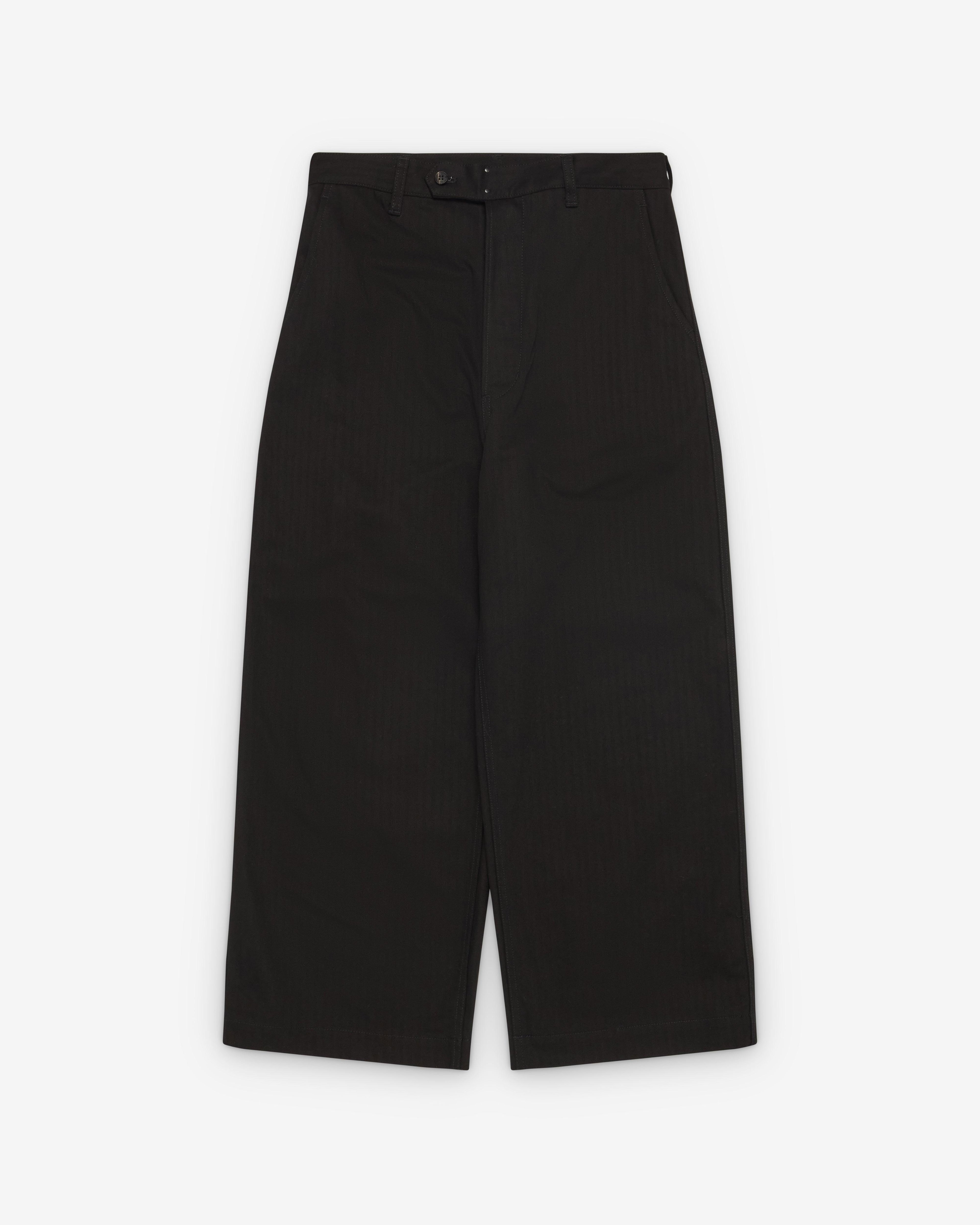 CDG Homme - Men's Herringbone Work Trousers - (Black) by COMME DES GARCONS