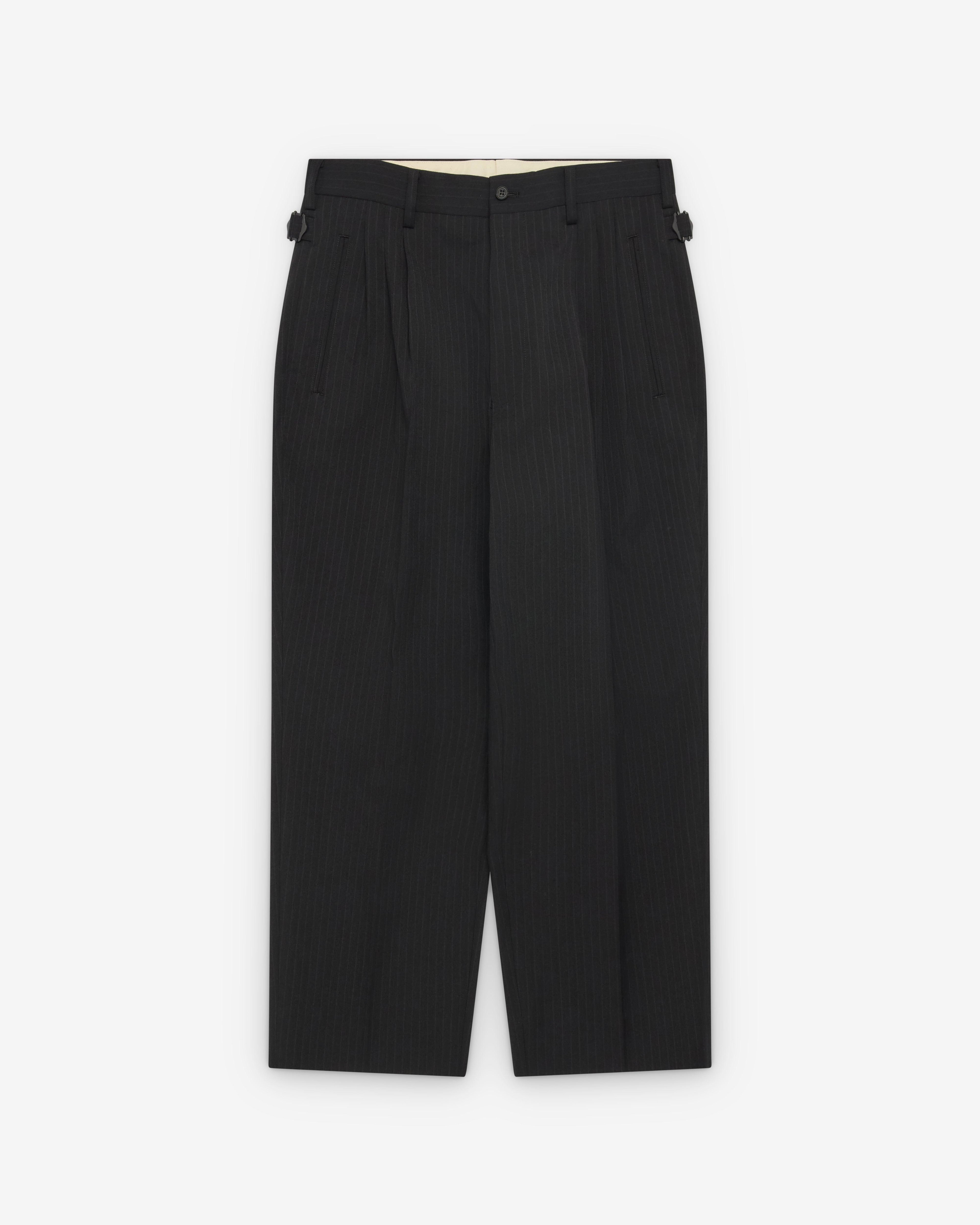 CDG Homme - Men's Pin Stripe Suit Trousers - (Black) by COMME DES GARCONS
