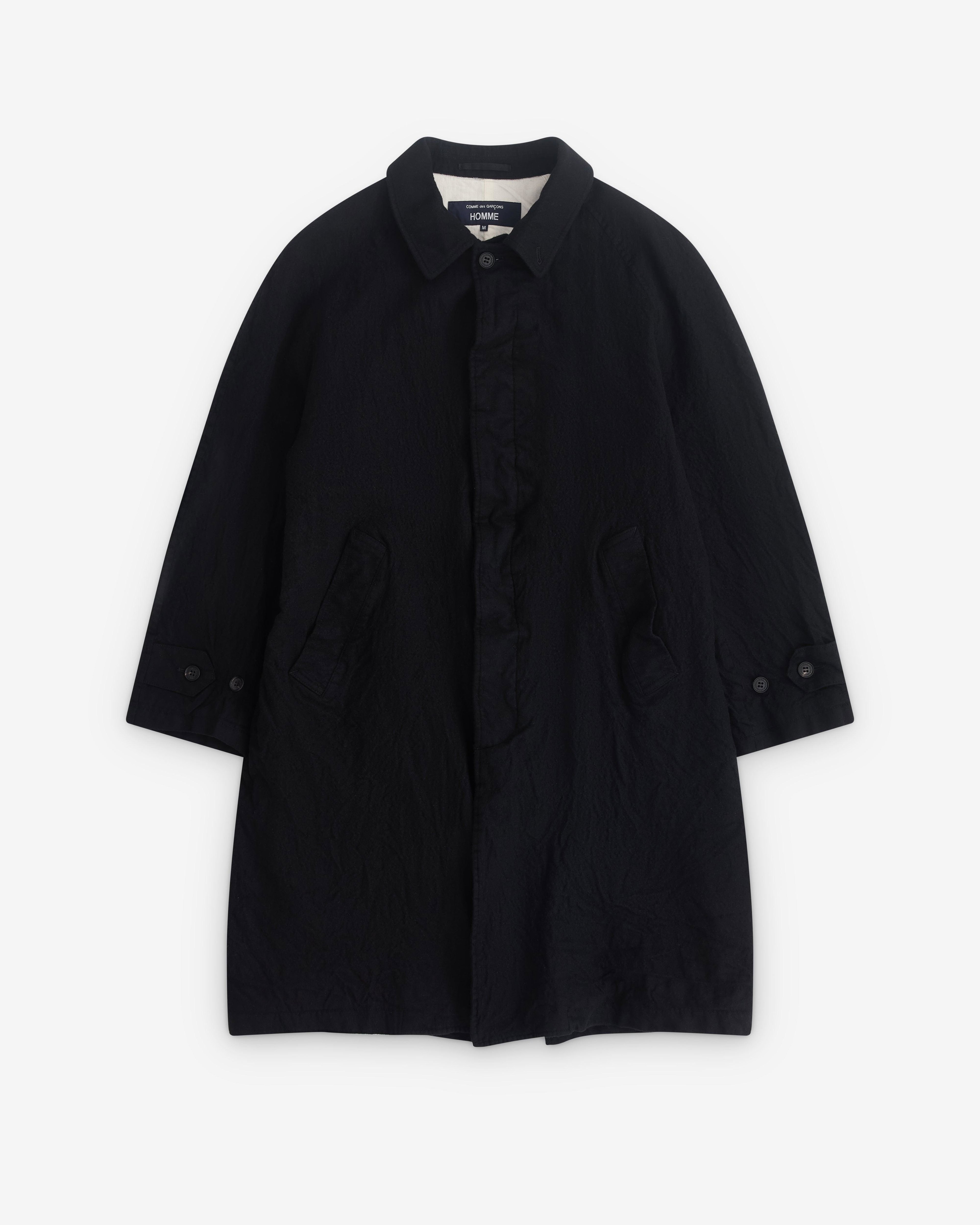 CDG Homme - Men’s Raglan Sleeve  Coat - (Black) by COMME DES GARCONS