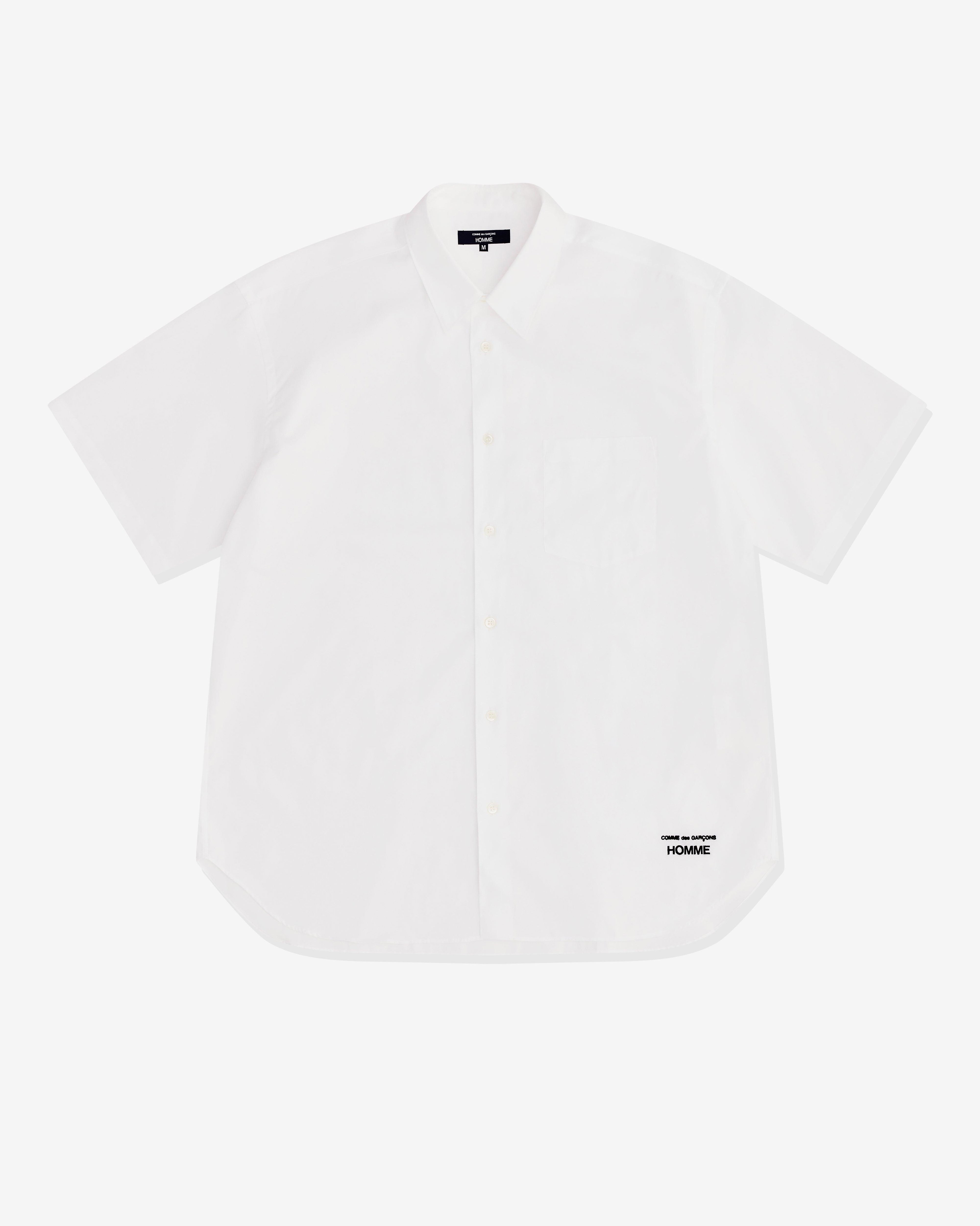 CDG Homme - Men’s Short Sleeve Shirt - (White) by COMME DES GARCONS