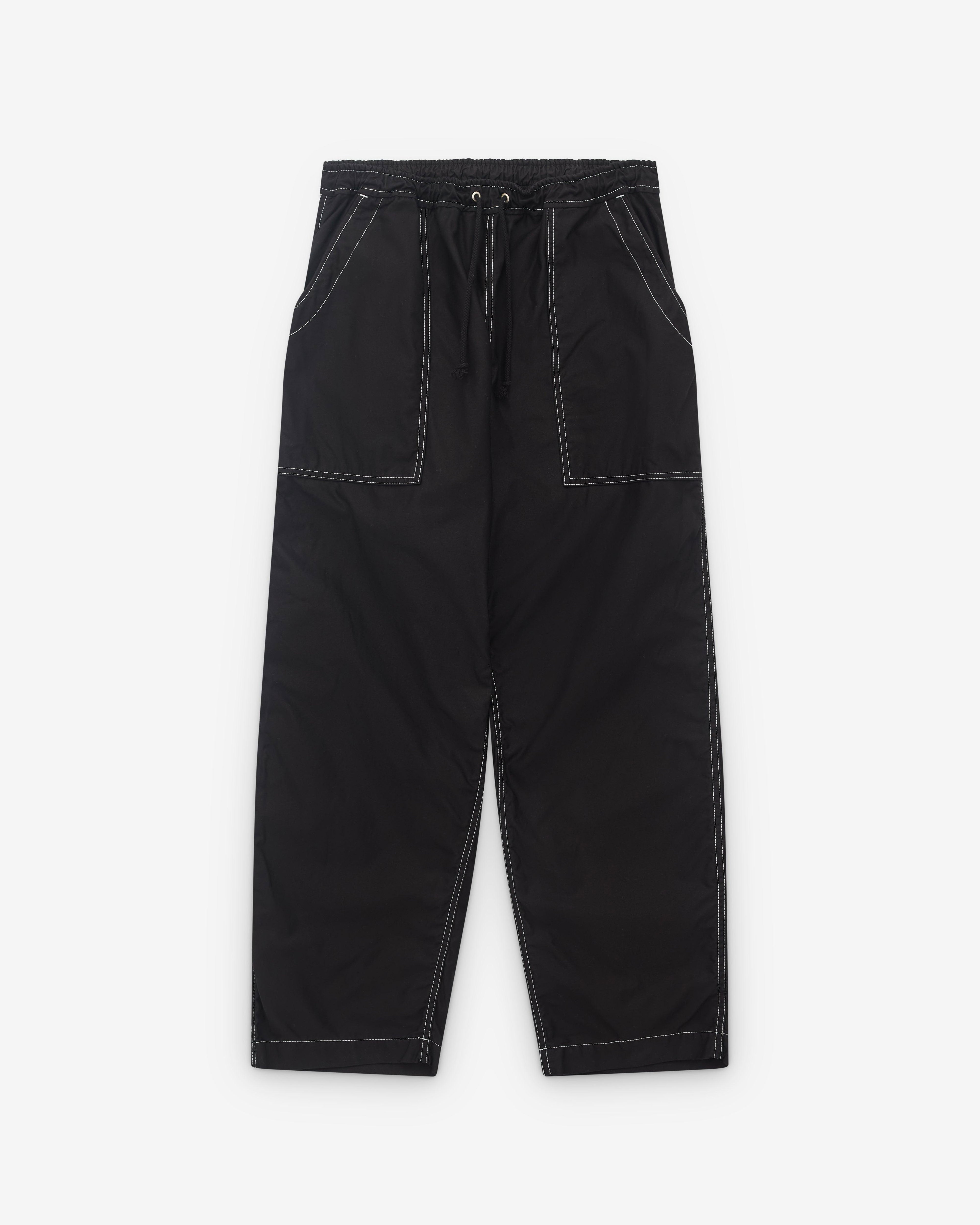 CDG Homme - Men’s Top Stitch Drawcord Trousers - (Black) by COMME DES GARCONS