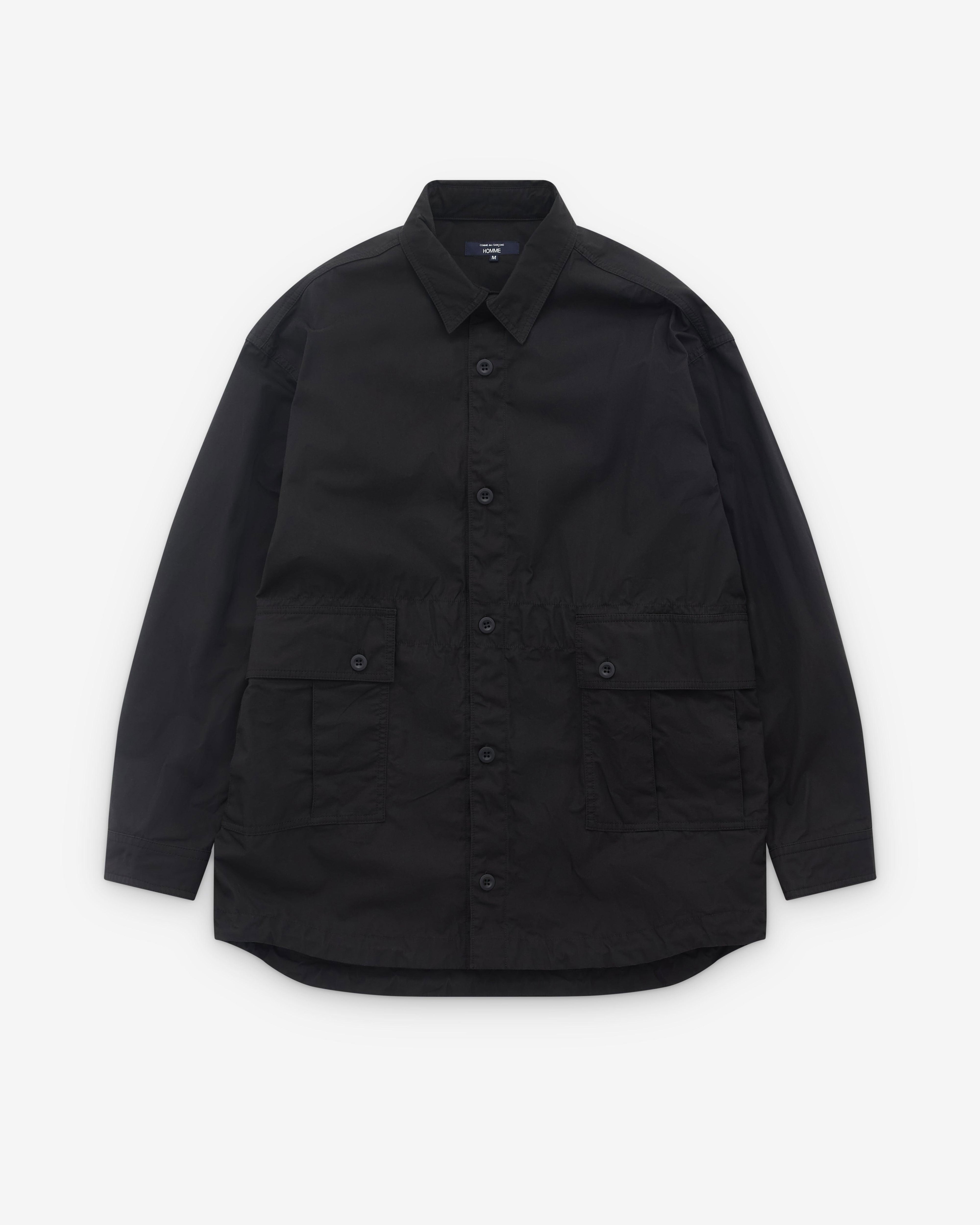 CDG Homme - Men’s Utility Pocket Shirt - (Black) by COMME DES GARCONS