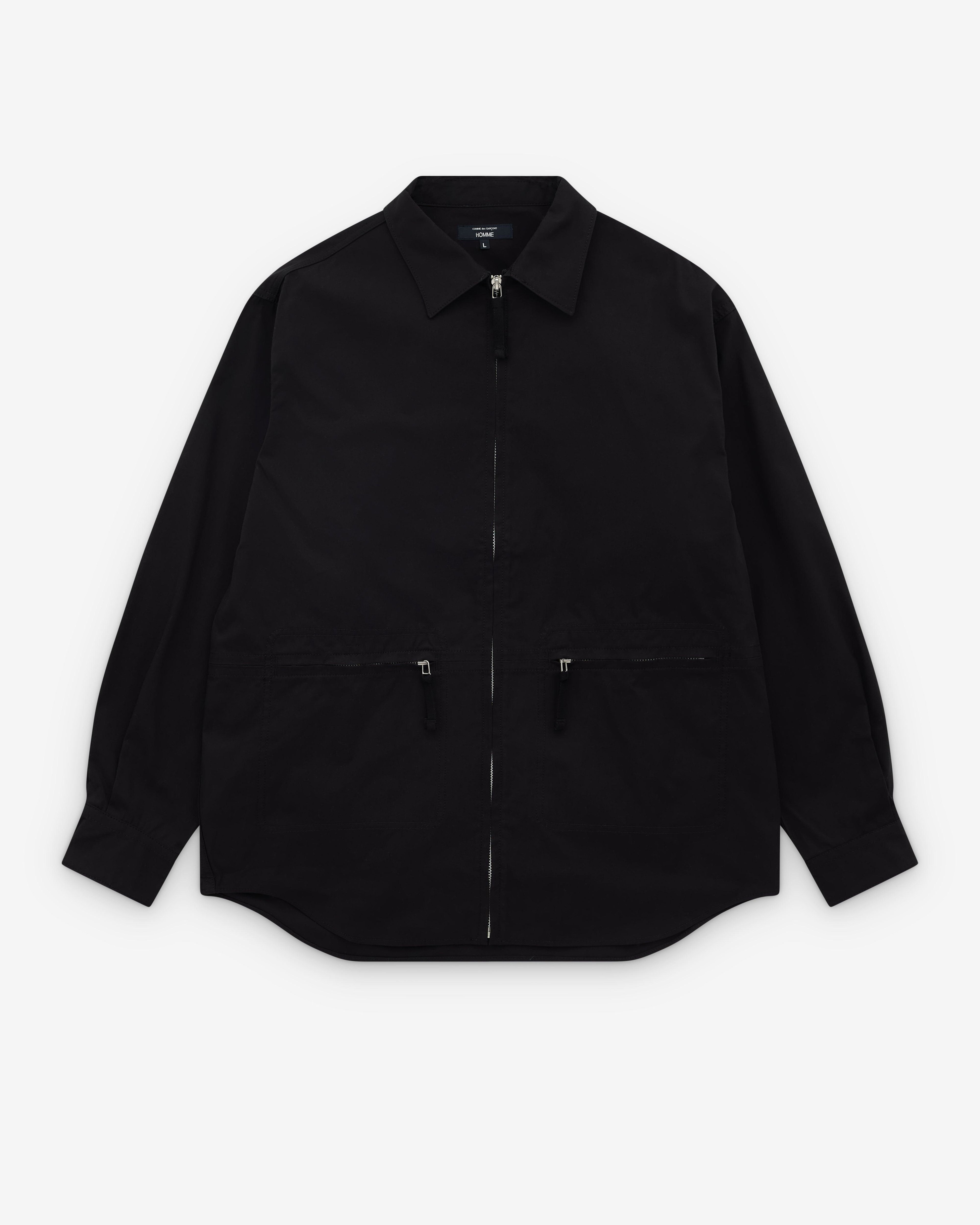 CDG Homme - Men’s Zip Shirt - (Black) by COMME DES GARCONS
