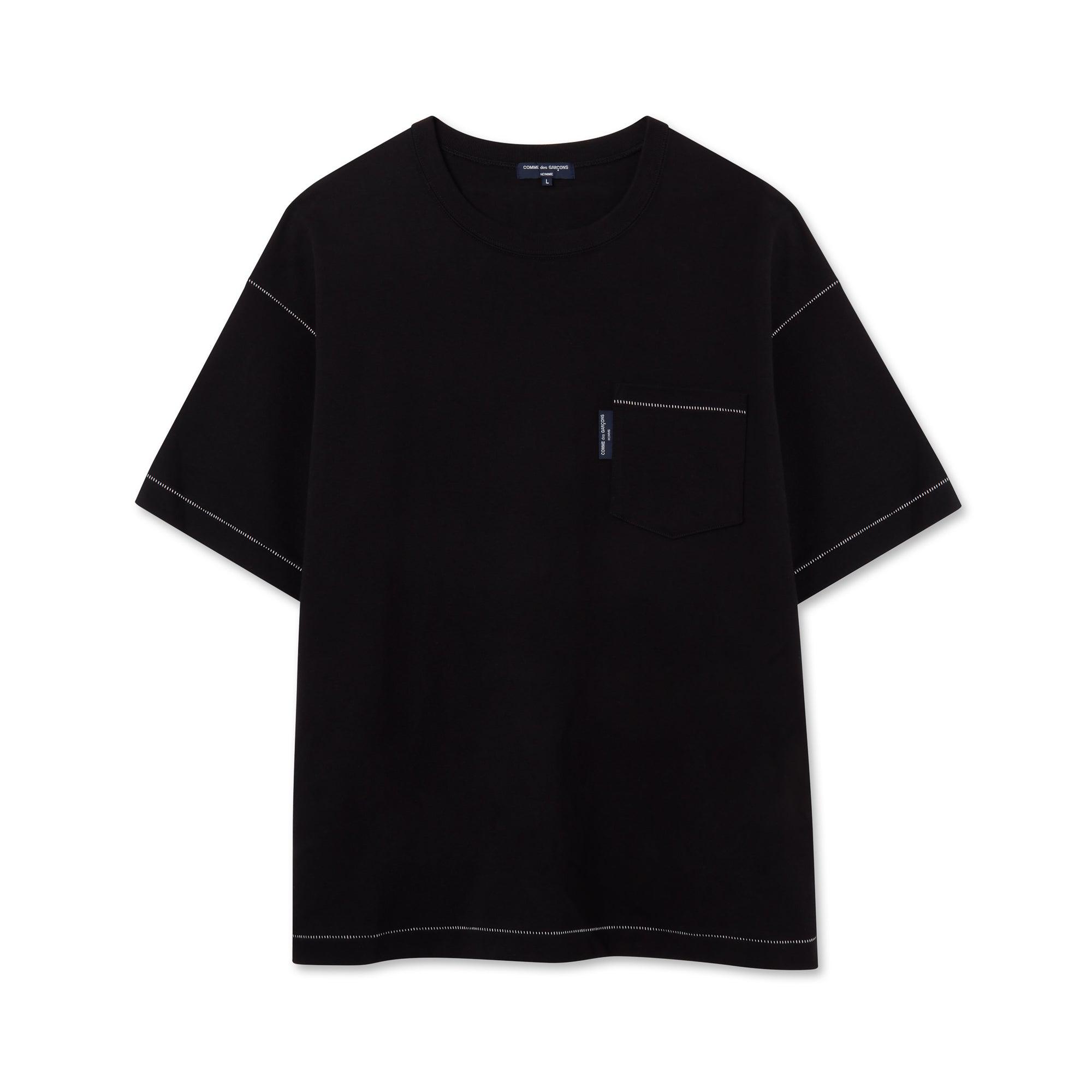 CDG Homme - Stitch T-Shirt - (Black) by COMME DES GARCONS