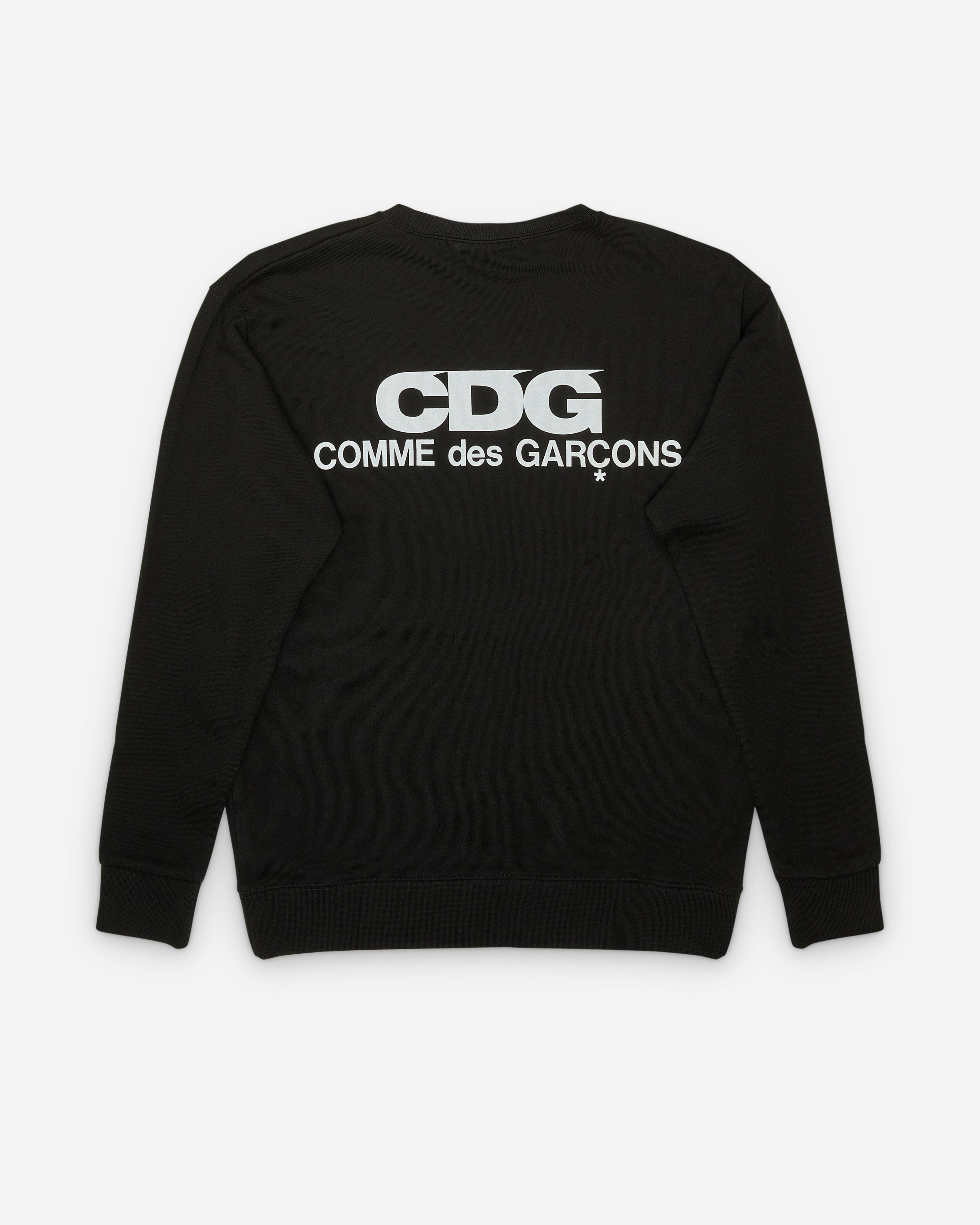 CDG - Logo Crew Neck Sweatshirt - (Black) by COMME DES GARCONS