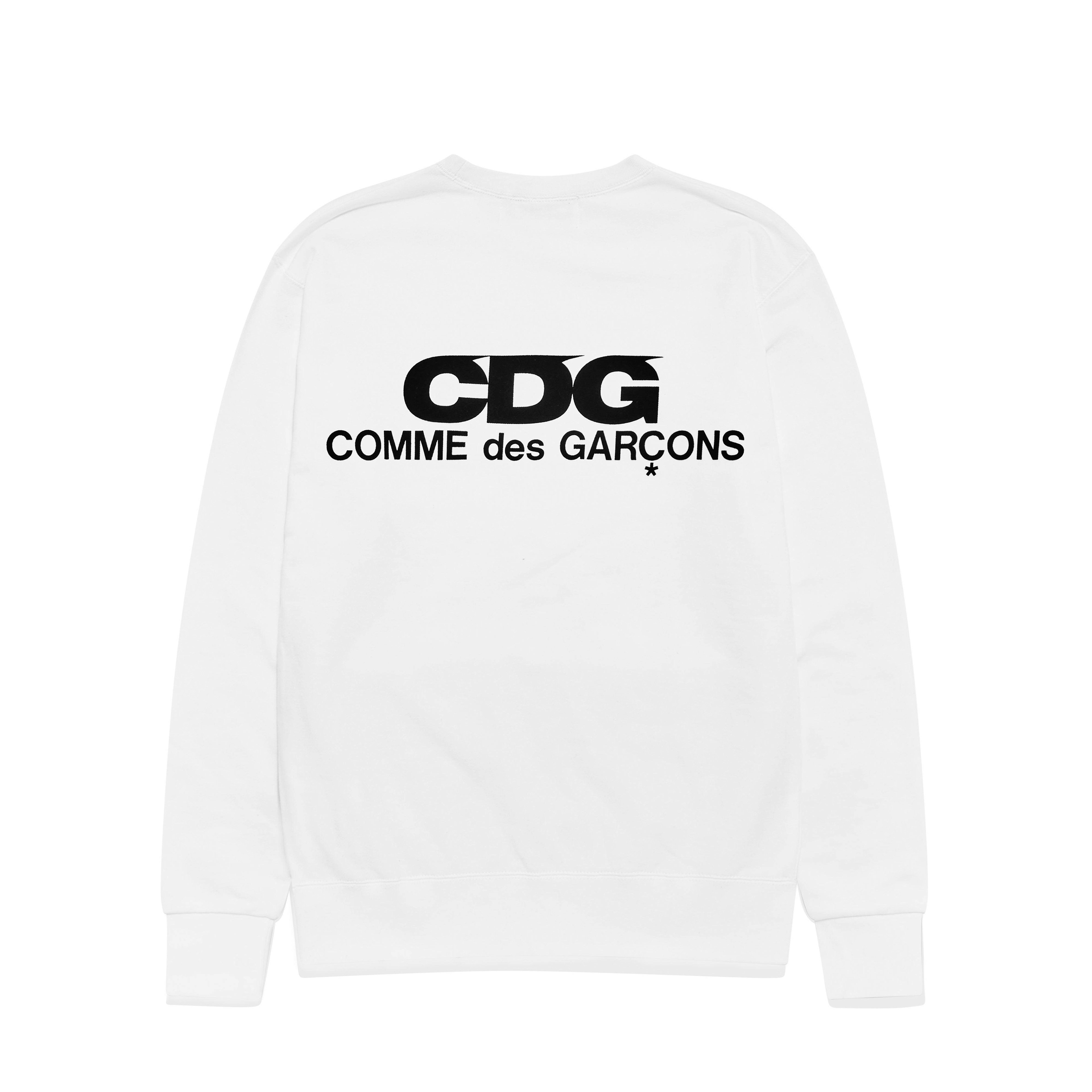 CDG - Logo Crew Neck Sweatshirt - (White) by COMME DES GARCONS