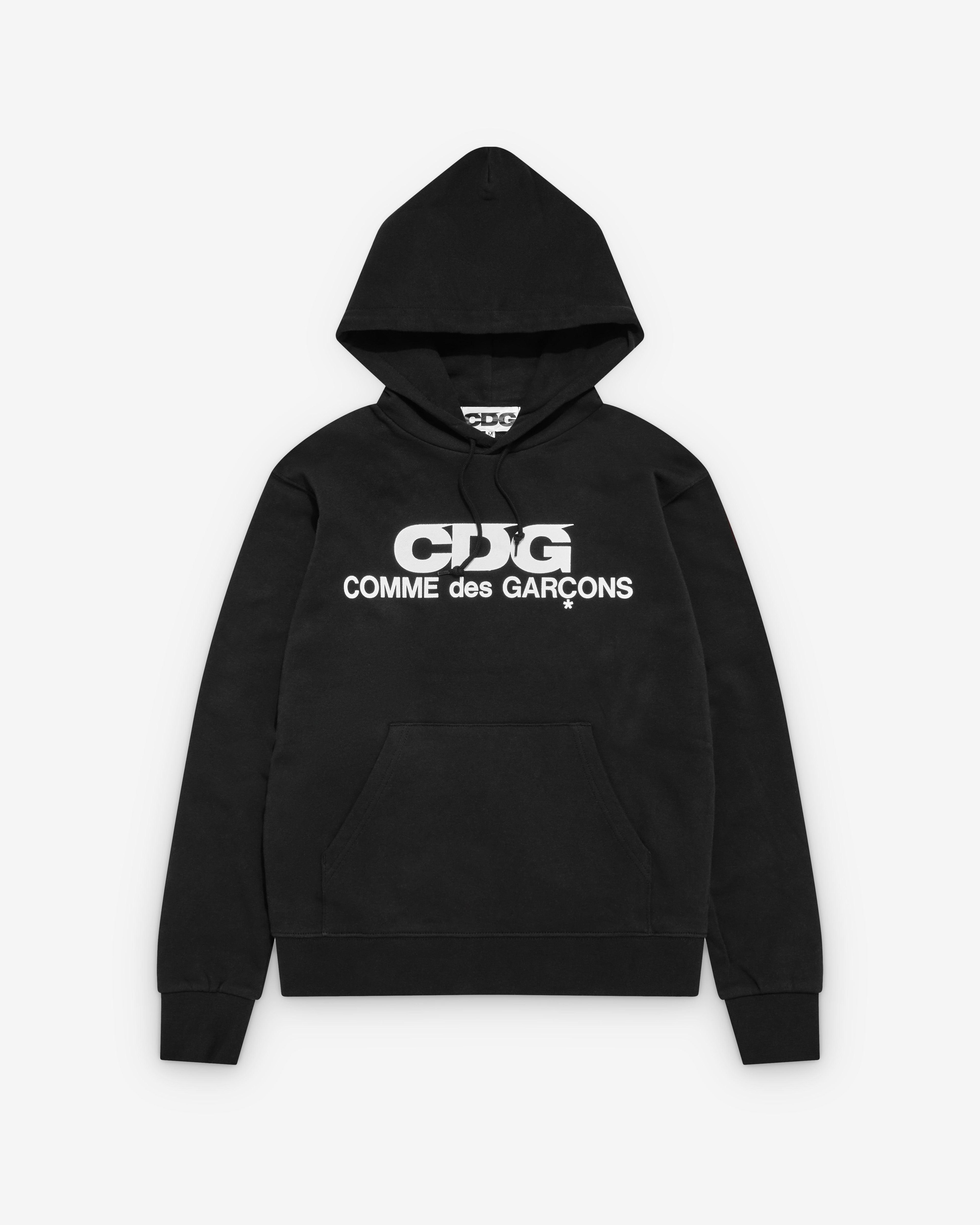 CDG - Logo Hooded Sweatshirt - (Black) by COMME DES GARCONS