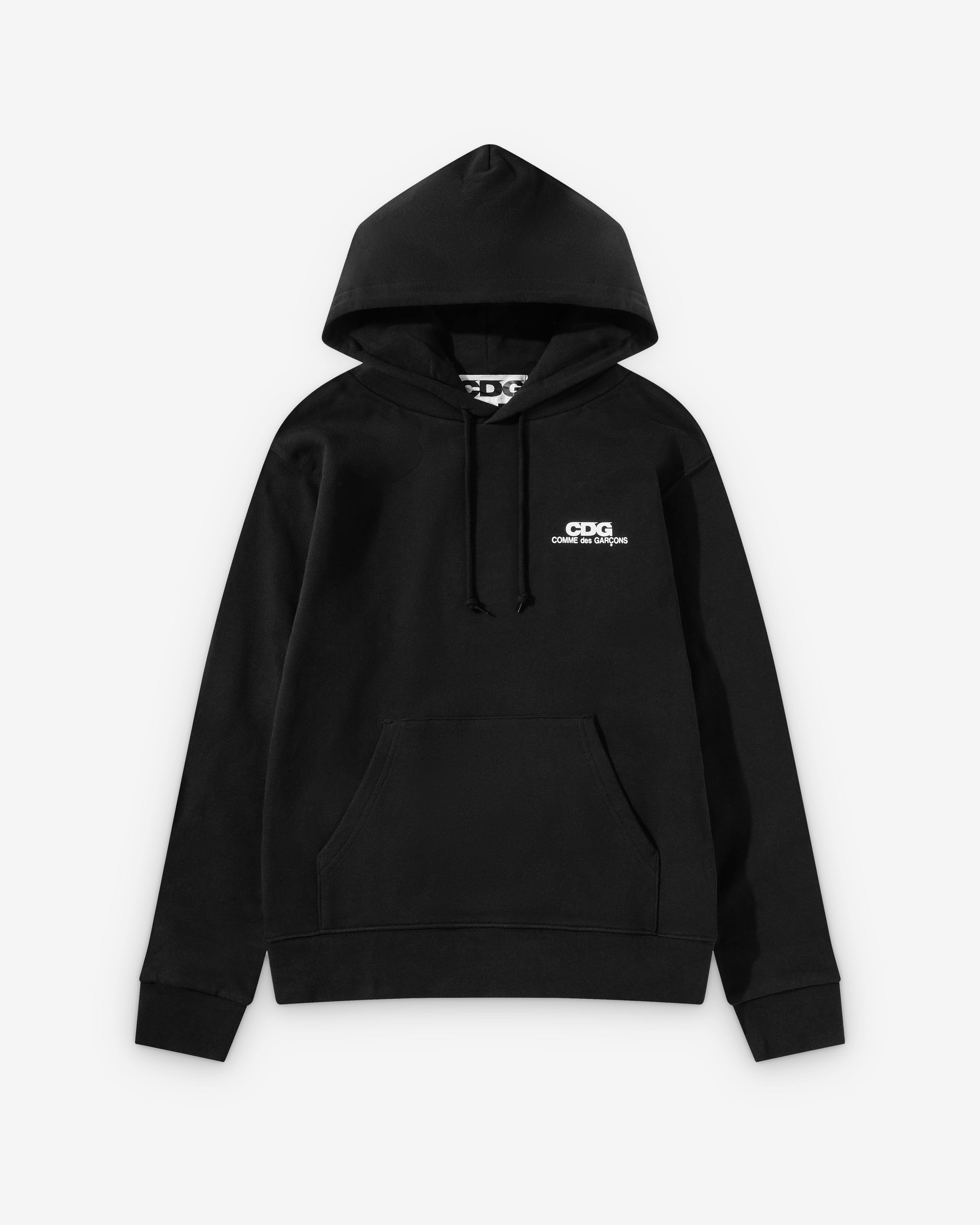 CDG - Logo Hooded Sweatshirt - (Black) by COMME DES GARCONS