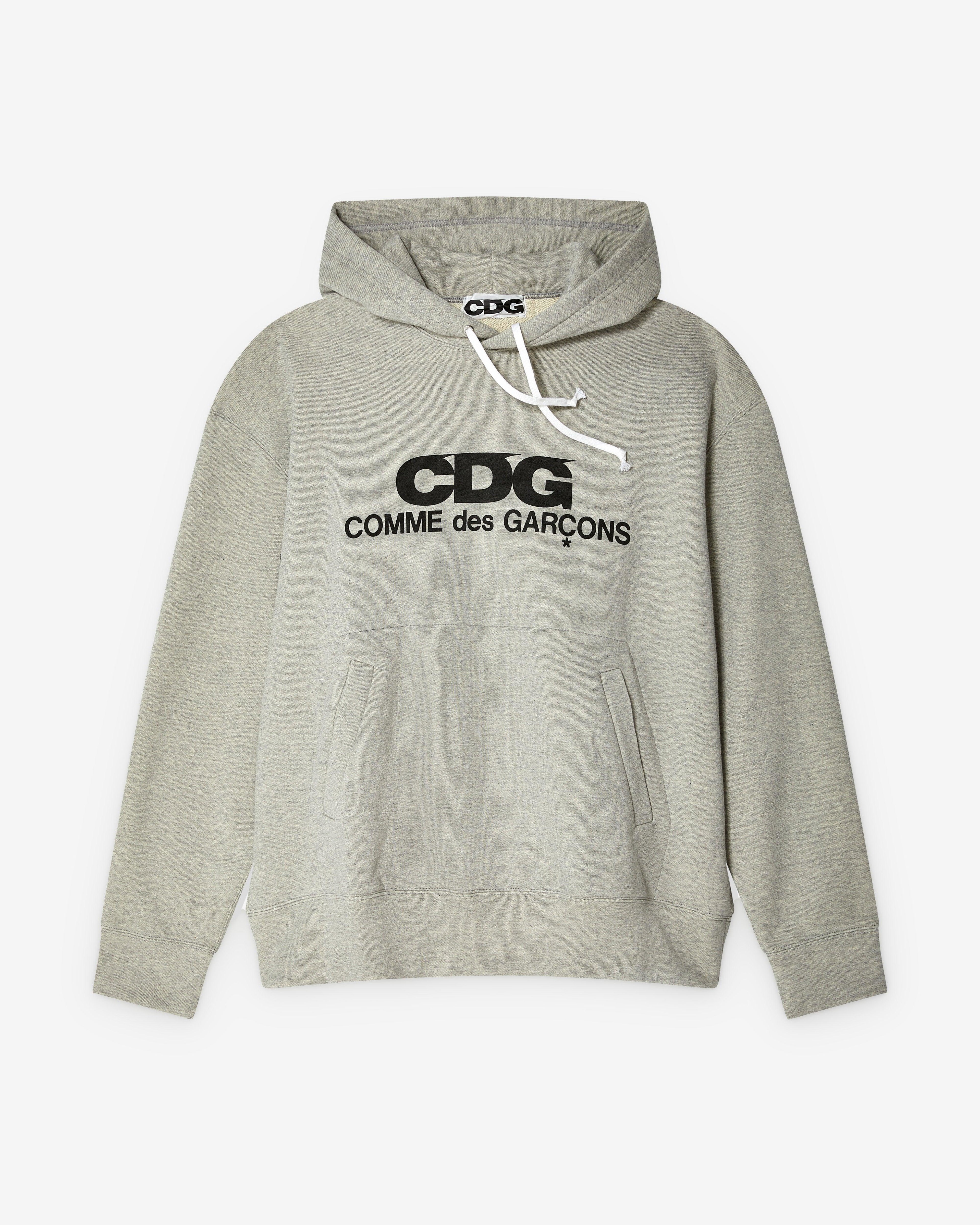 CDG - Logo Hooded Sweatshirt - (Grey) by COMME DES GARCONS