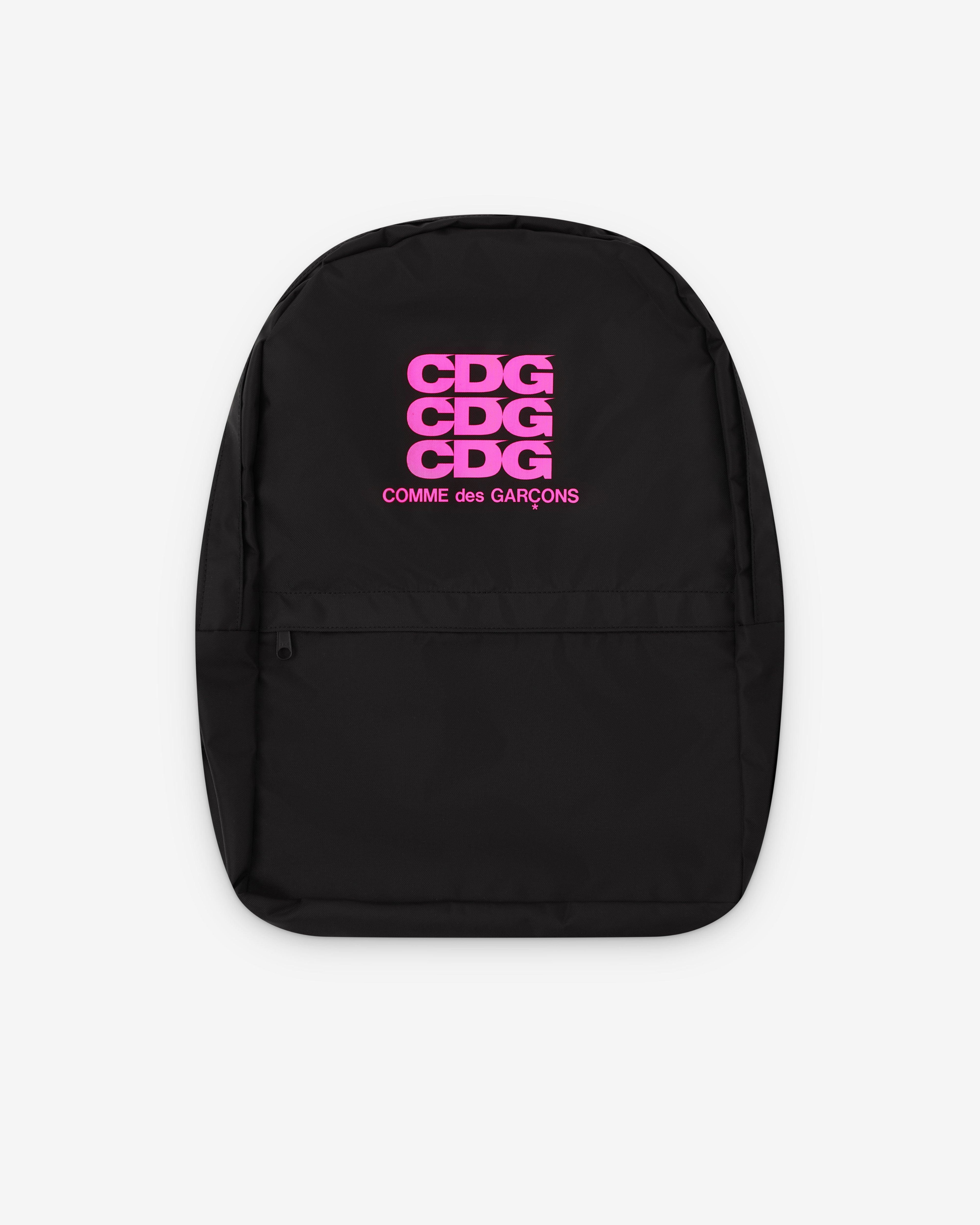 CDG - Men's Pink Logo Backpack - (Black) by COMME DES GARCONS