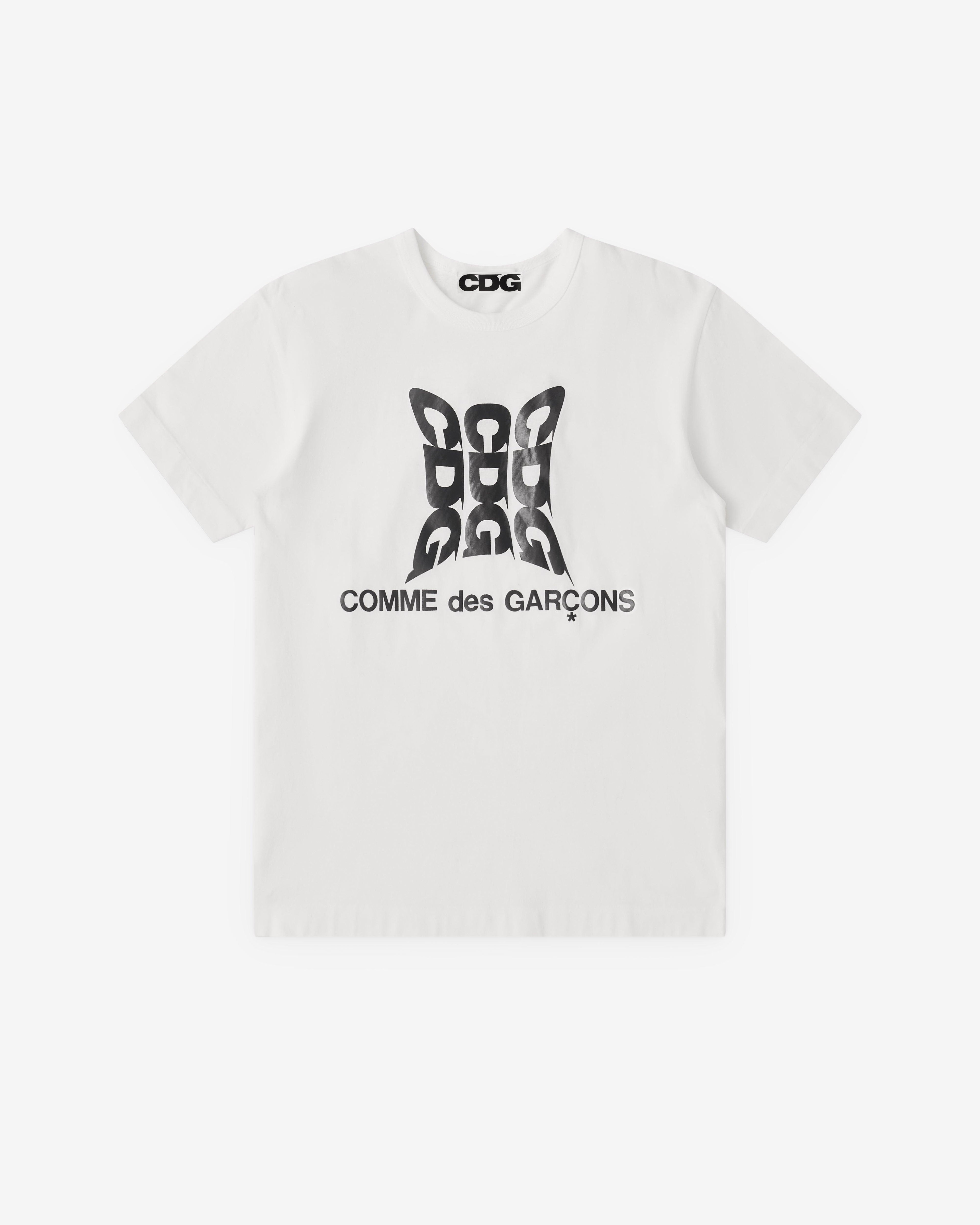 CDG - Men's Wave Logo T-Shirt - (White) by COMME DES GARCONS