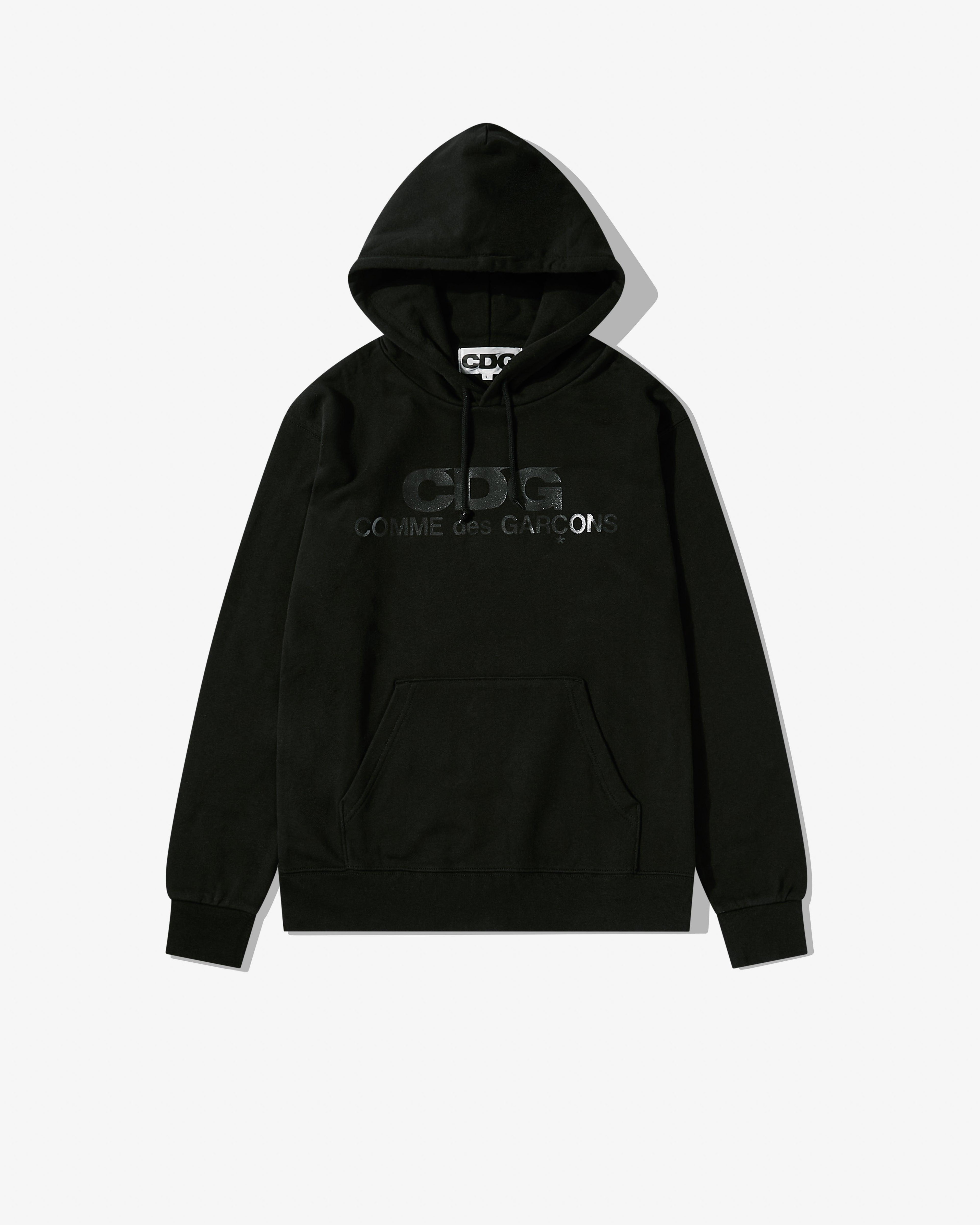 CDG - Monochrome Logo Hoodie - (Black) by COMME DES GARCONS