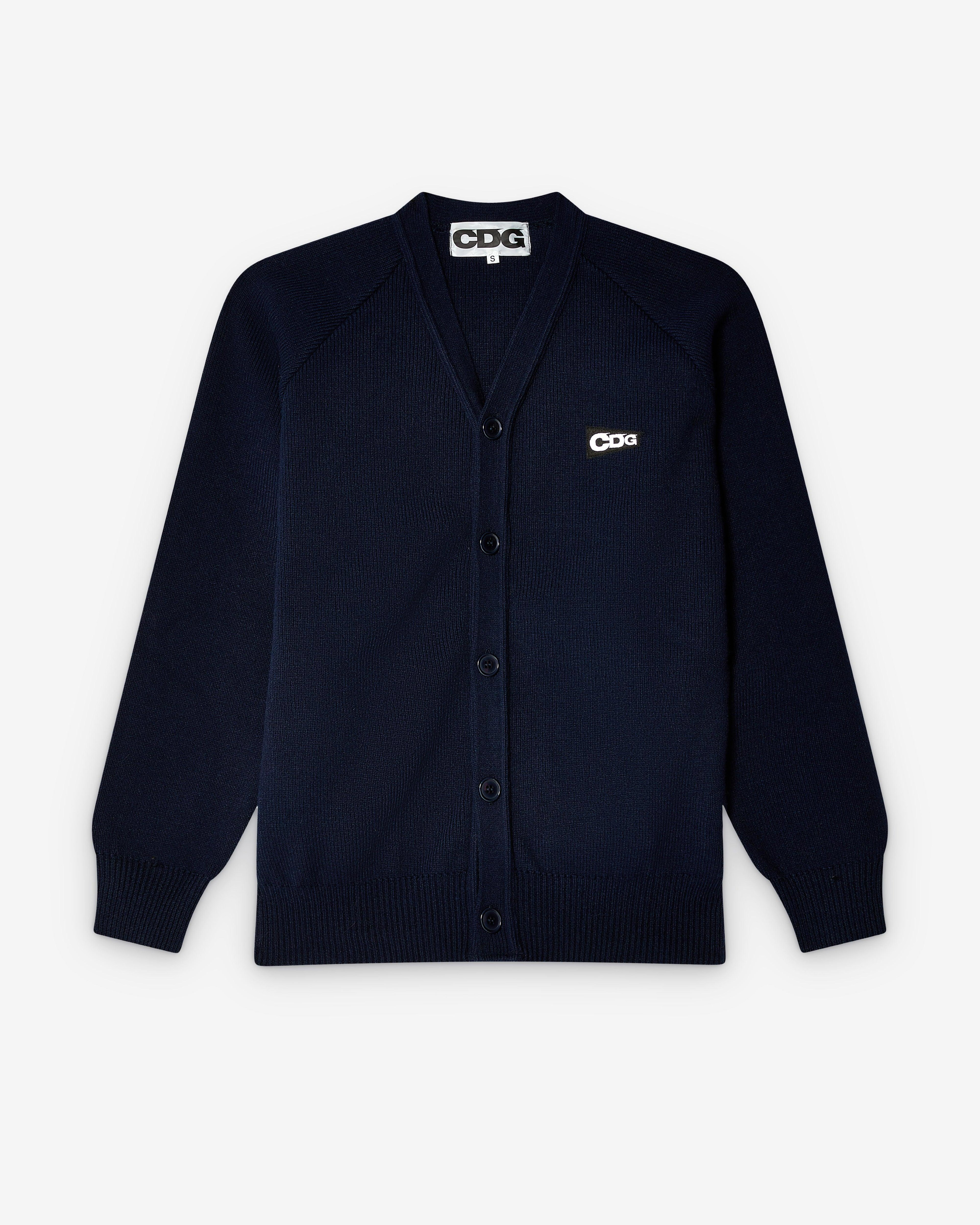 CDG - Patch Cardigan - (Navy) by COMME DES GARCONS
