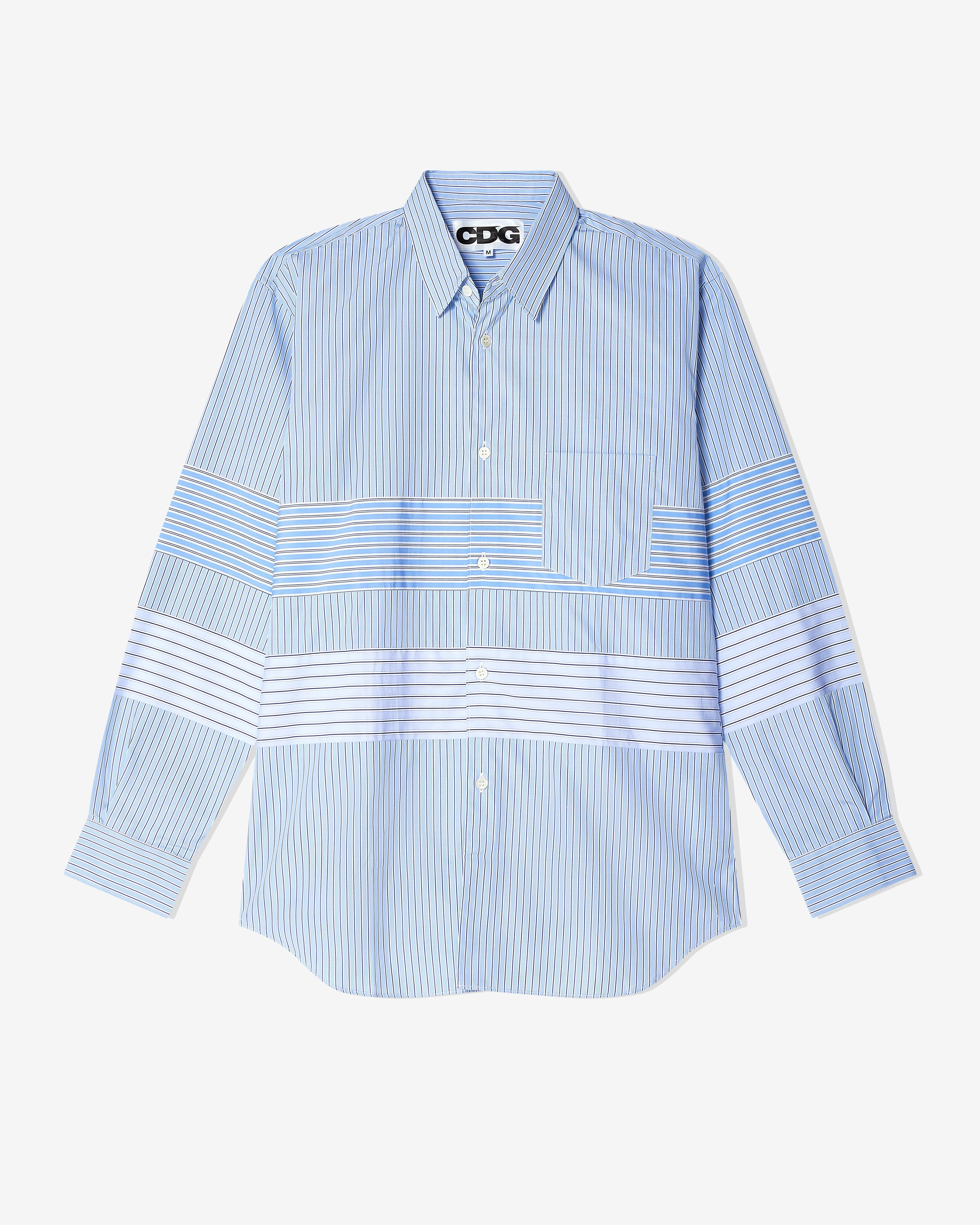 CDG - Patchwork Shirt - (Stripe) by COMME DES GARCONS