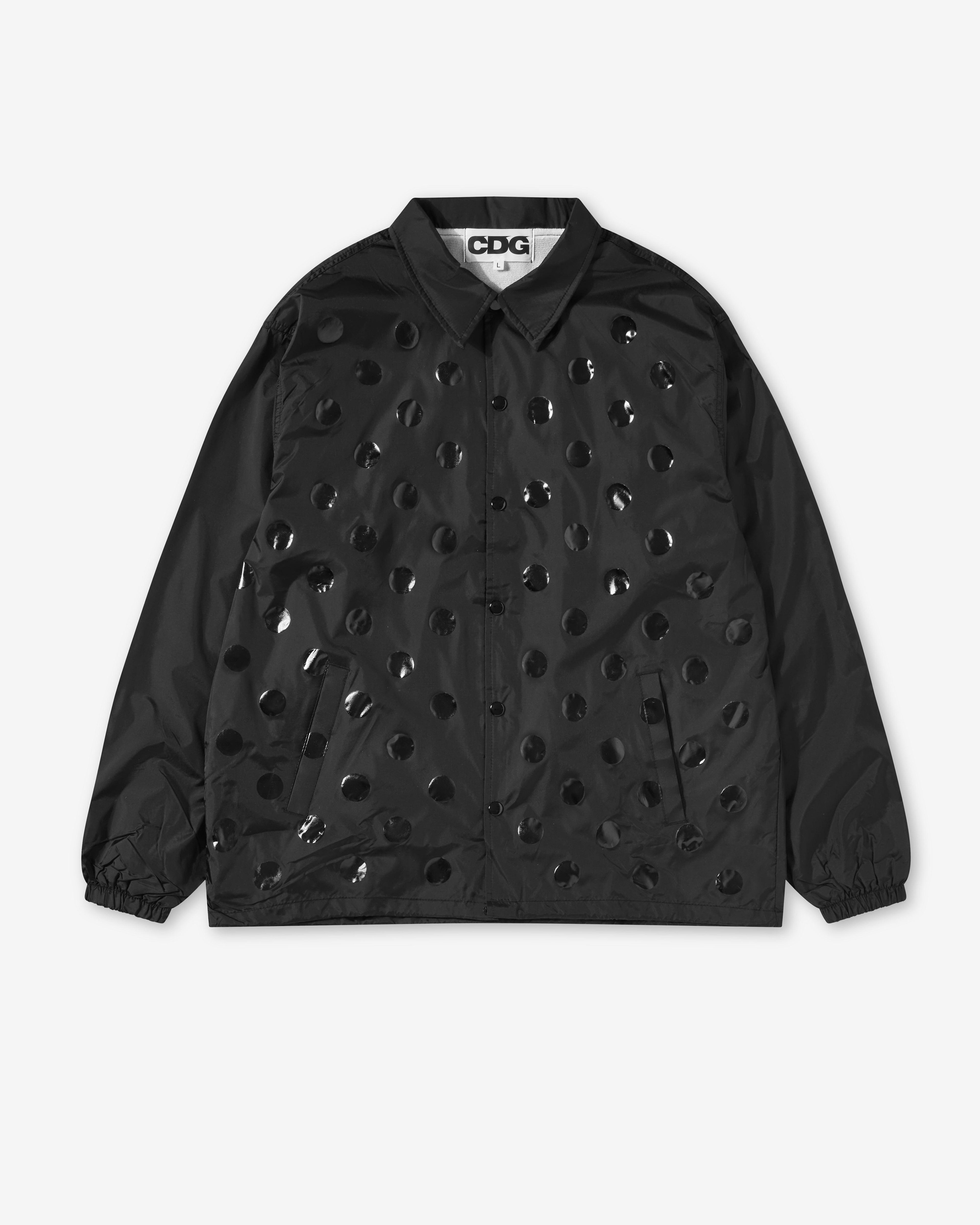 CDG - Polka Dot Coach Jacket - (Black) by COMME DES GARCONS