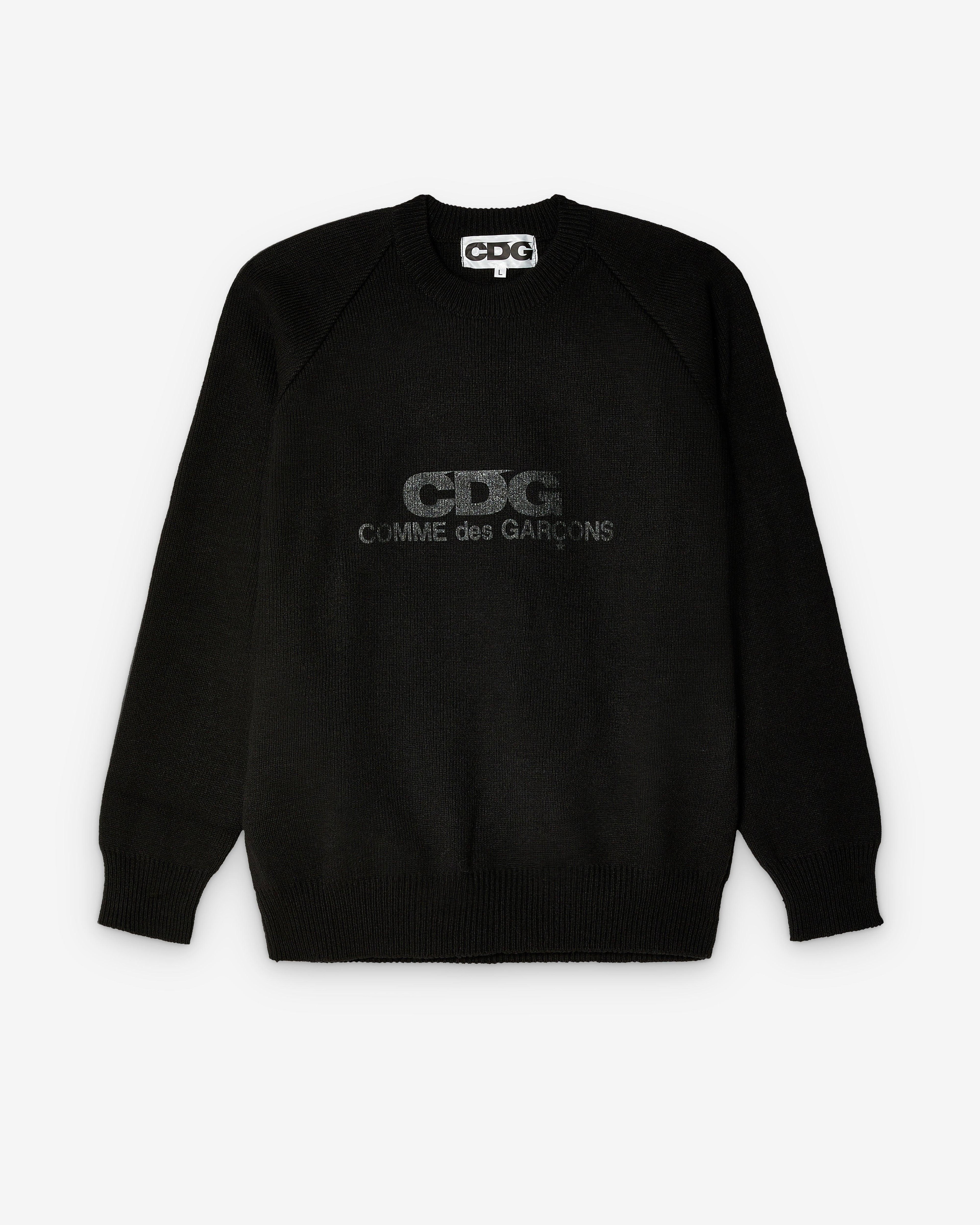 CDG - Rib Stitch School Pullover - (Black) by COMME DES GARCONS