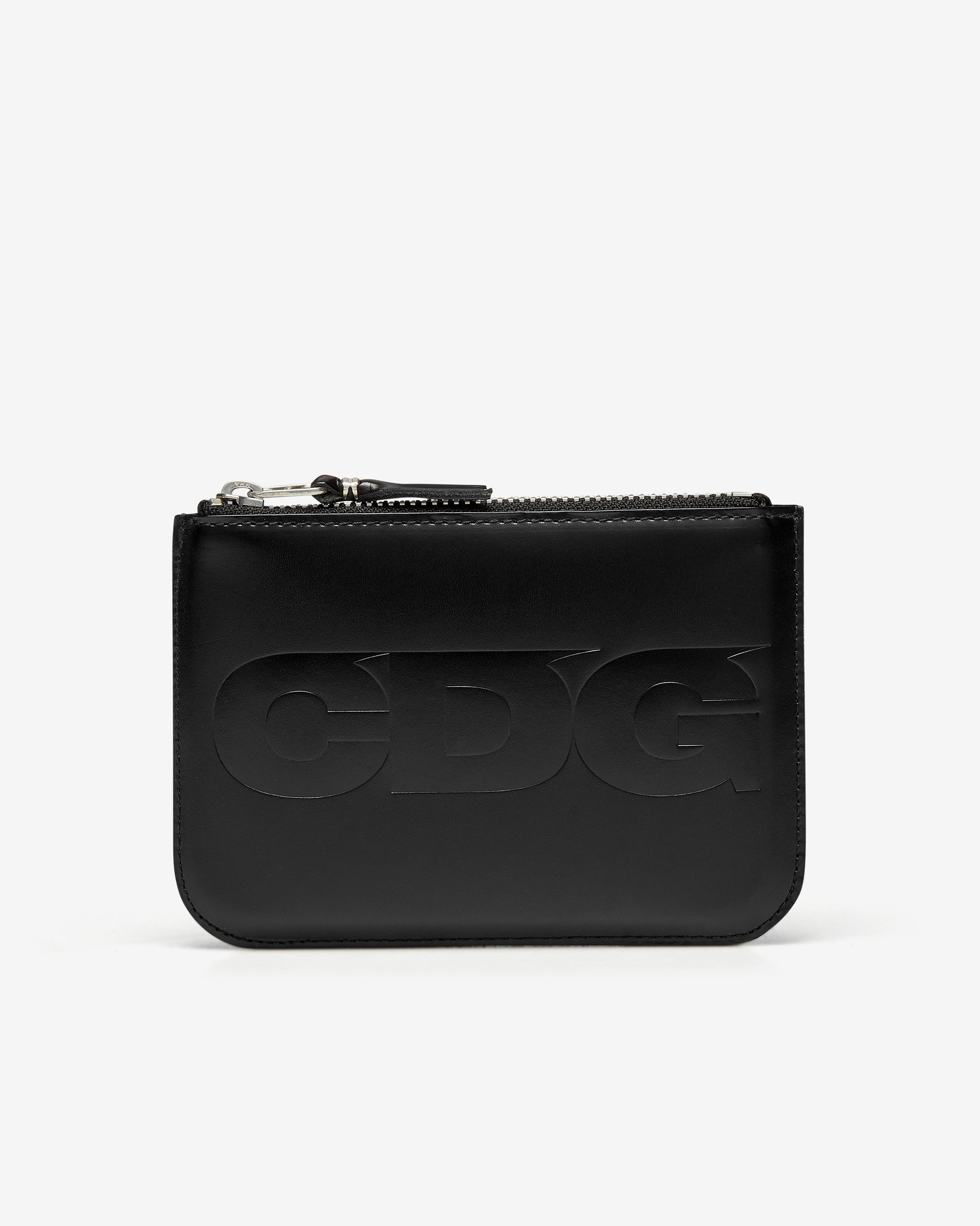 CDG - SA8100 Embossed Logo Wallet - (Black) by COMME DES GARCONS