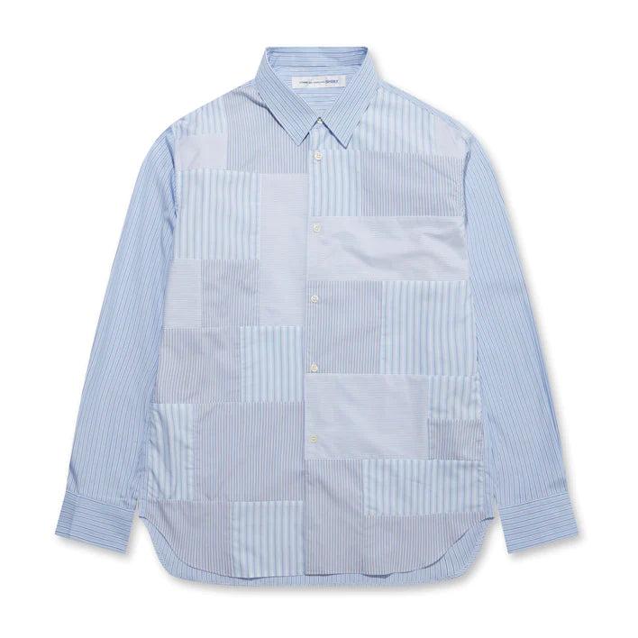 CDG SHIRT FOREVER - Classic Fit Patchwork Stripe Shirt by COMME DES GARCONS