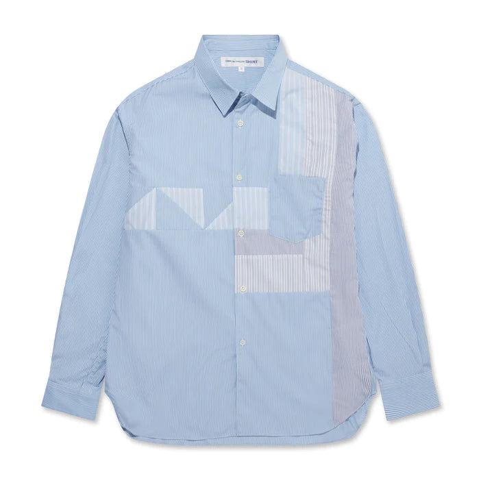 CDG SHIRT FOREVER - Classic Fit Patchwork Stripe Shirt by COMME DES GARCONS
