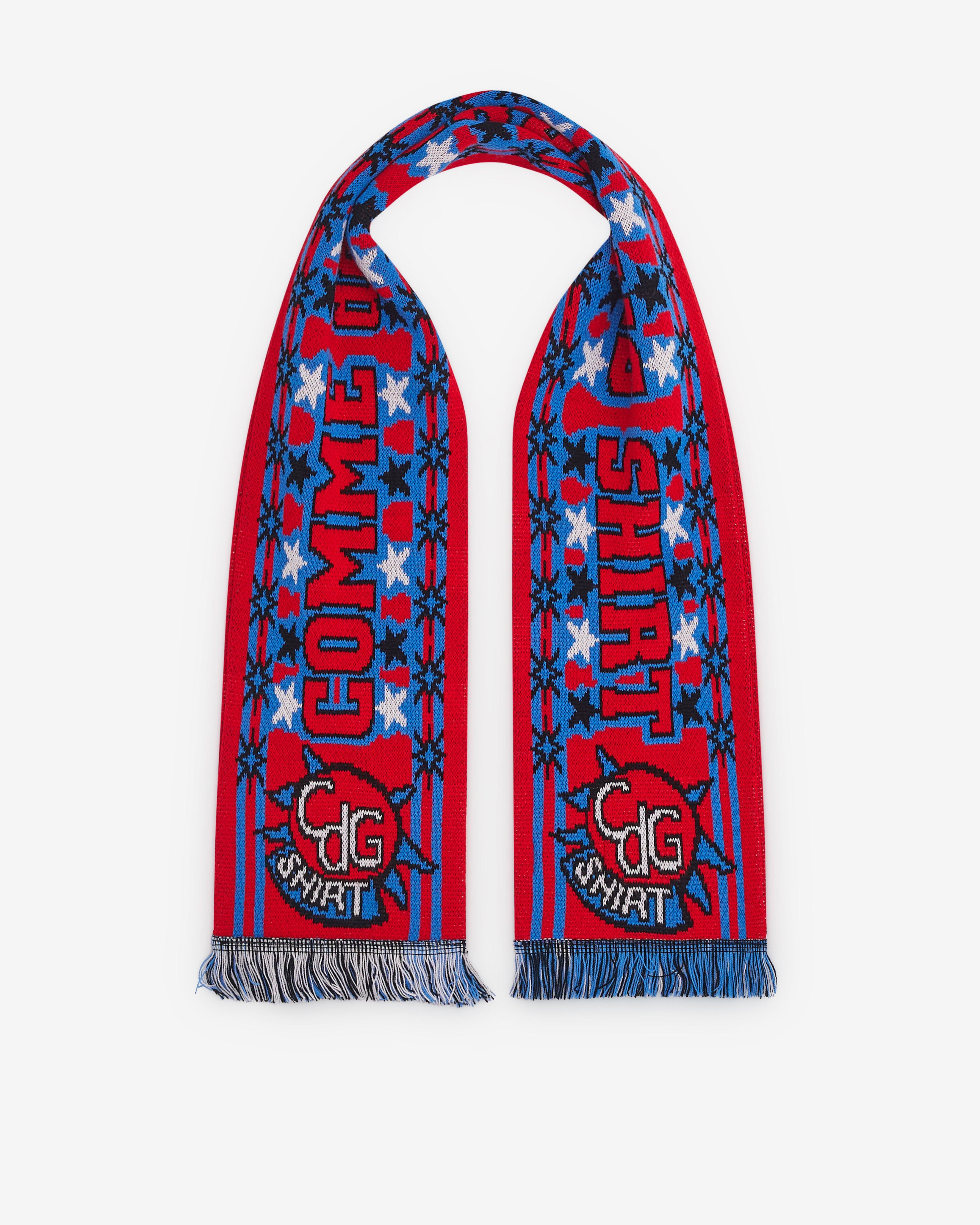 CDG Shirt - Football Scarf - (Red/Blue) by COMME DES GARCONS