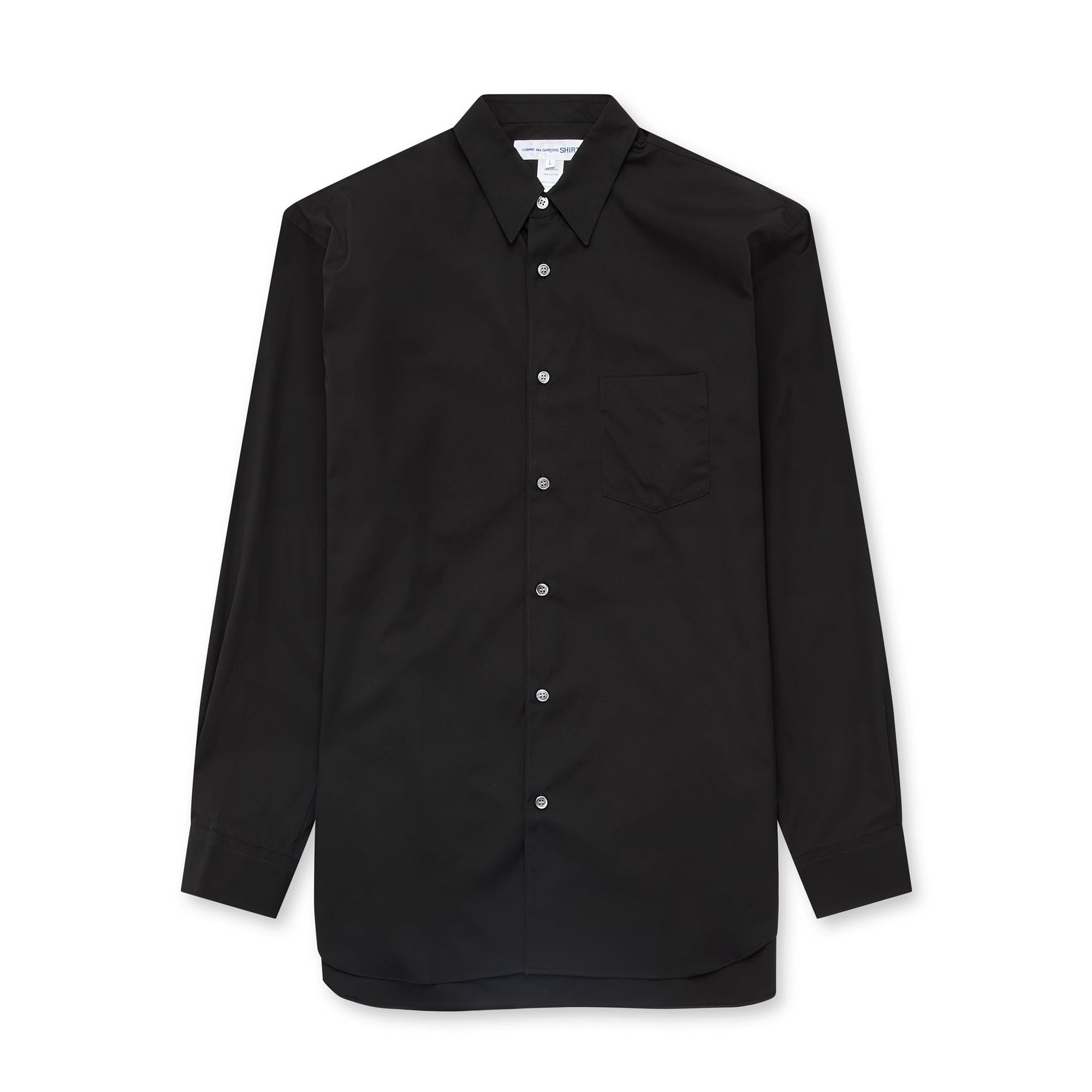 CDG Shirt Forever - Classic Fit Cotton Shirt - (Black) by COMME DES GARCONS