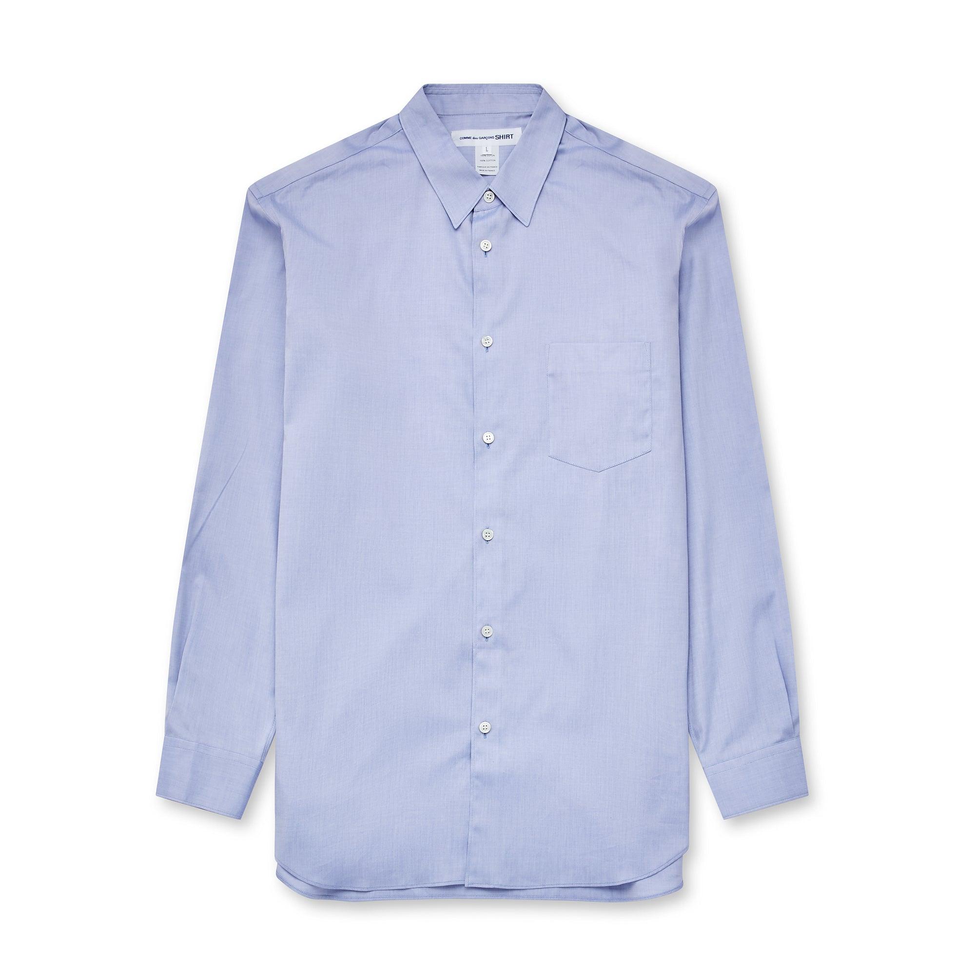 CDG Shirt Forever - Classic Fit Cotton Shirt - (Light Blue) by COMME DES GARCONS