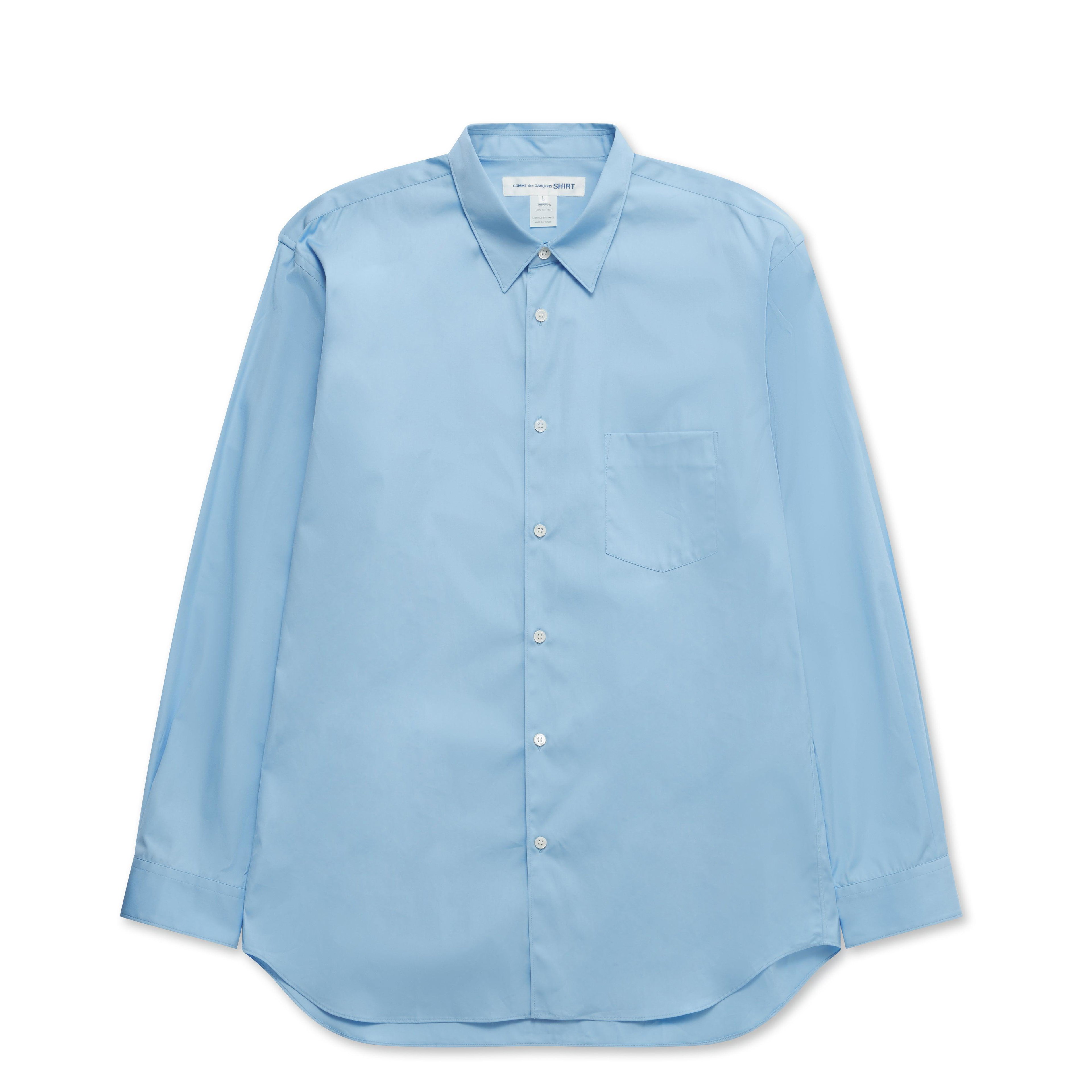 CDG Shirt Forever - Classic Fit Cotton Shirt - (Light Blue) by COMME DES GARCONS