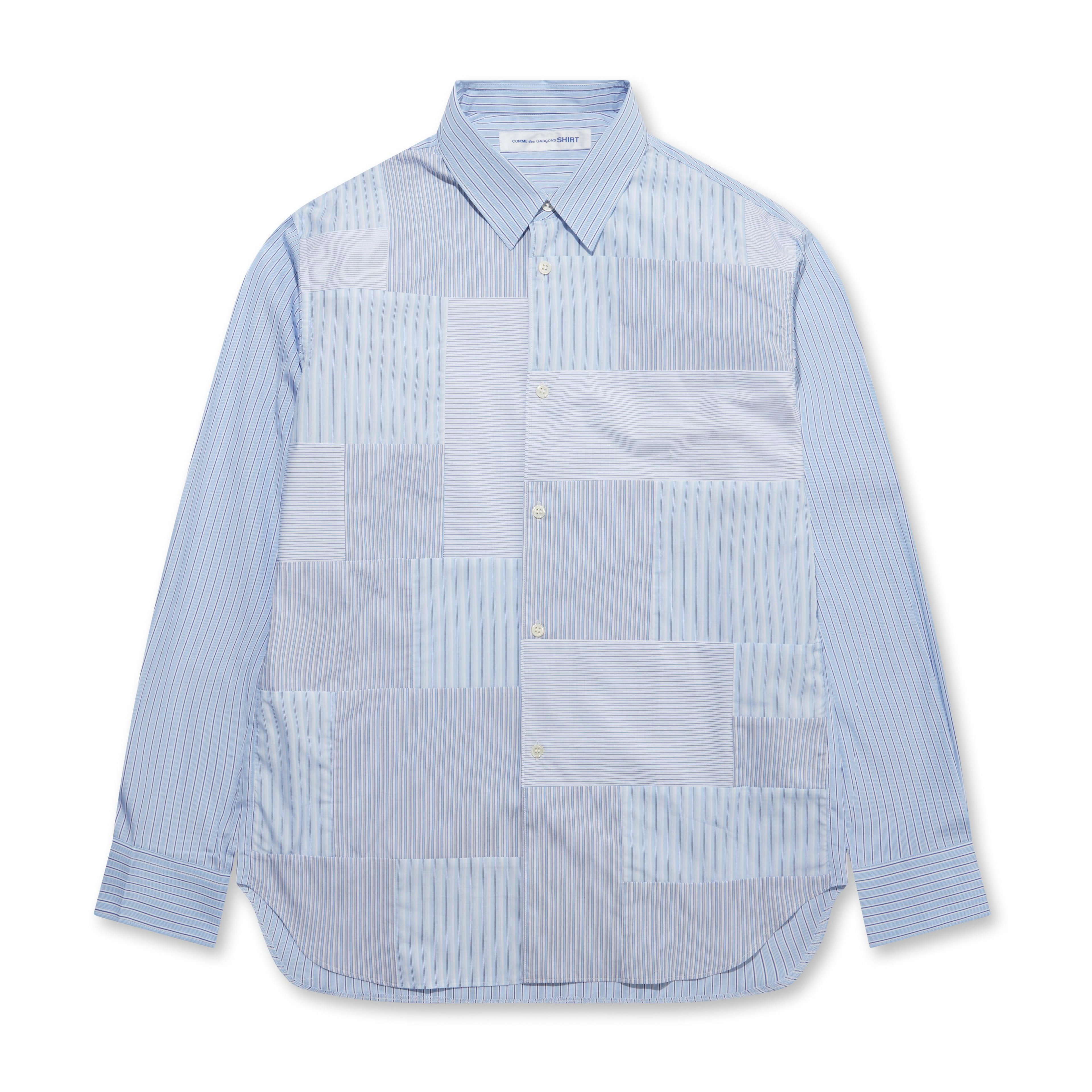 CDG Shirt Forever - Classic Fit Patchwork Shirt - (Stripe 5/Mix) by COMME DES GARCONS