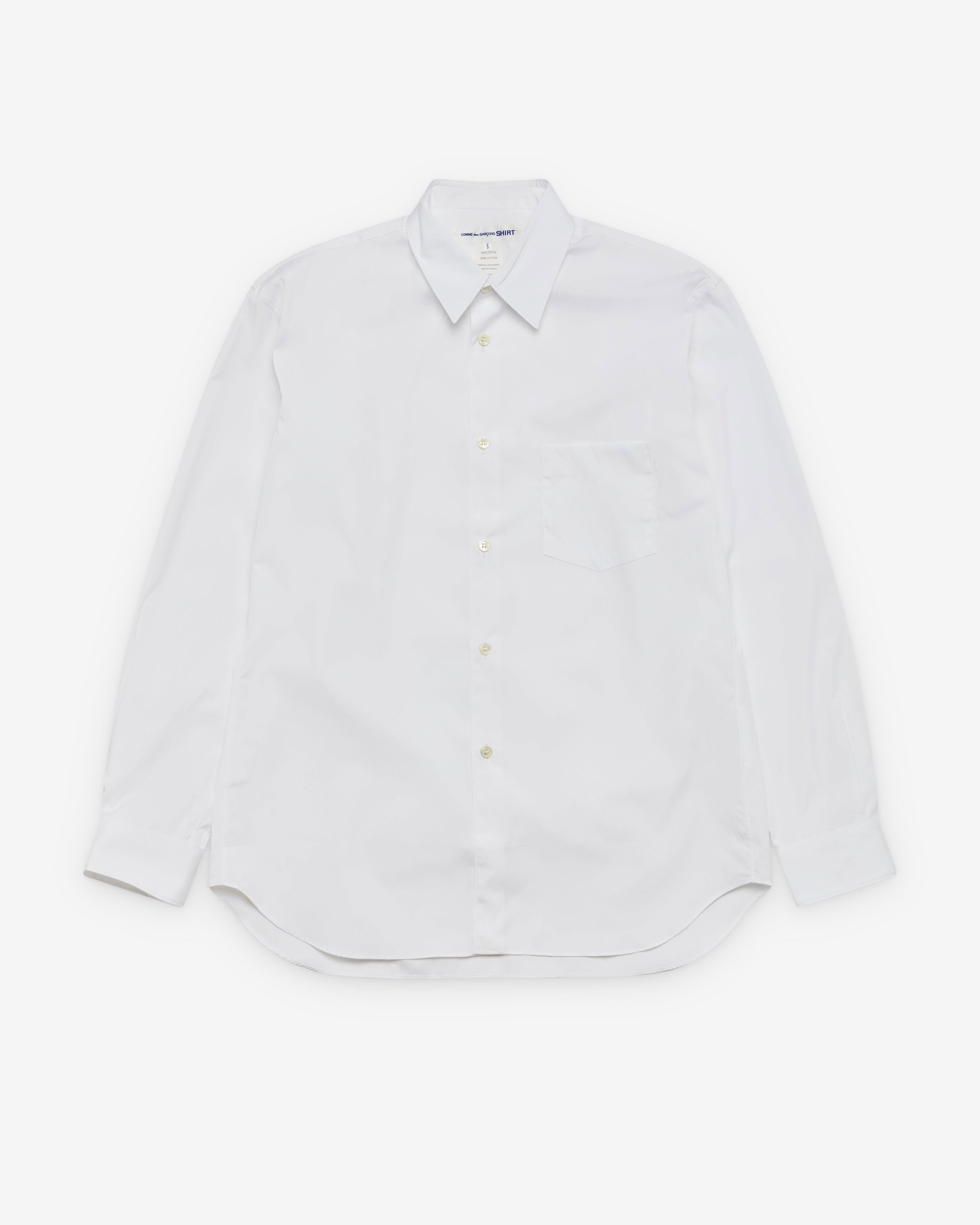 CDG Shirt Forever - Men's Classic Fit Poplin Shirt - (White) by COMME DES GARCONS